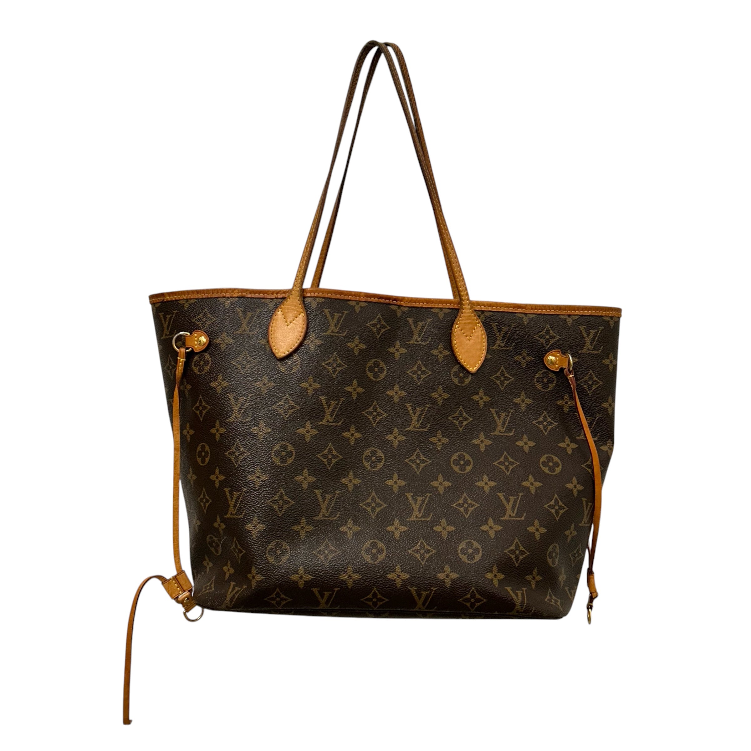 LOUIS VUITTON/Tote Bag/Monogram/Leather/BRW/Neverfull pouch view 1