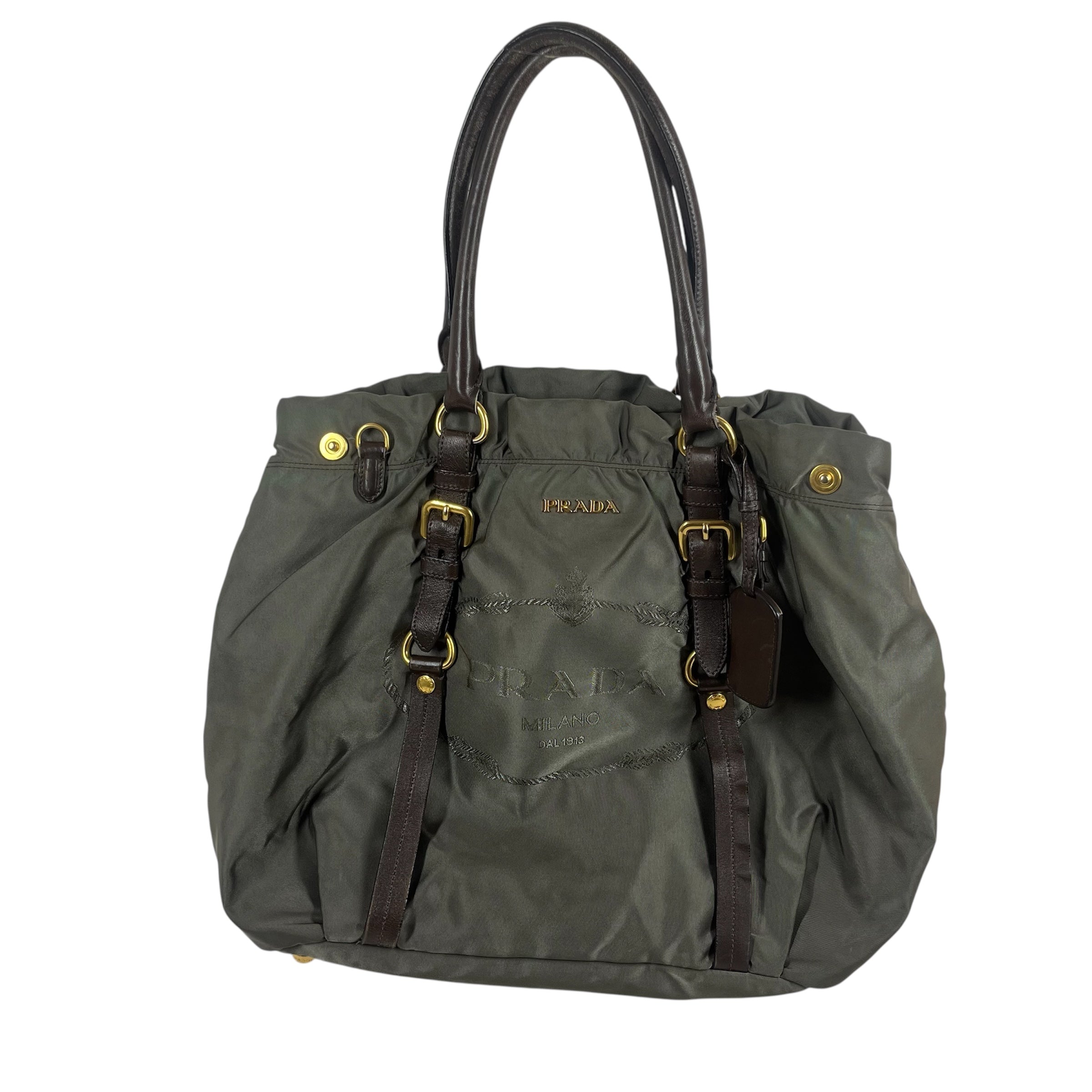 PRADA/Tote Bag/Nylon/GRN/tessuto logo jacquard view 1