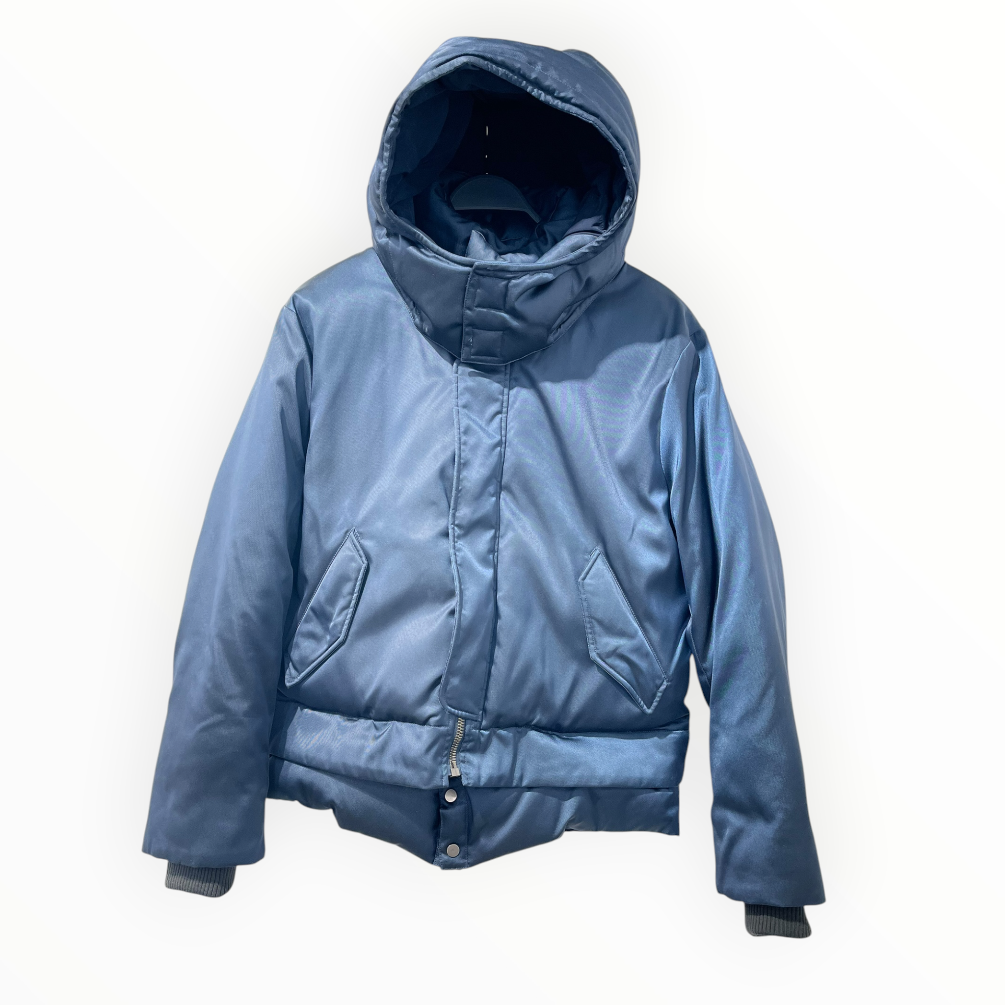 wooyoungmi/Puffer Jkt/46/Nylon/NVY/SLIGHT SHINE/ DETACHABLE HEM view 1