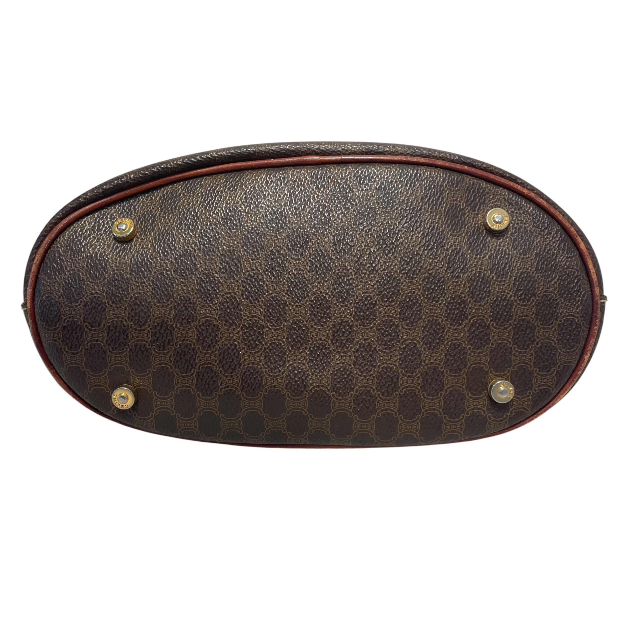 CELINE/Hand Bag/Monogram/Leather/BRW/Macadam Canvas Bag view 3