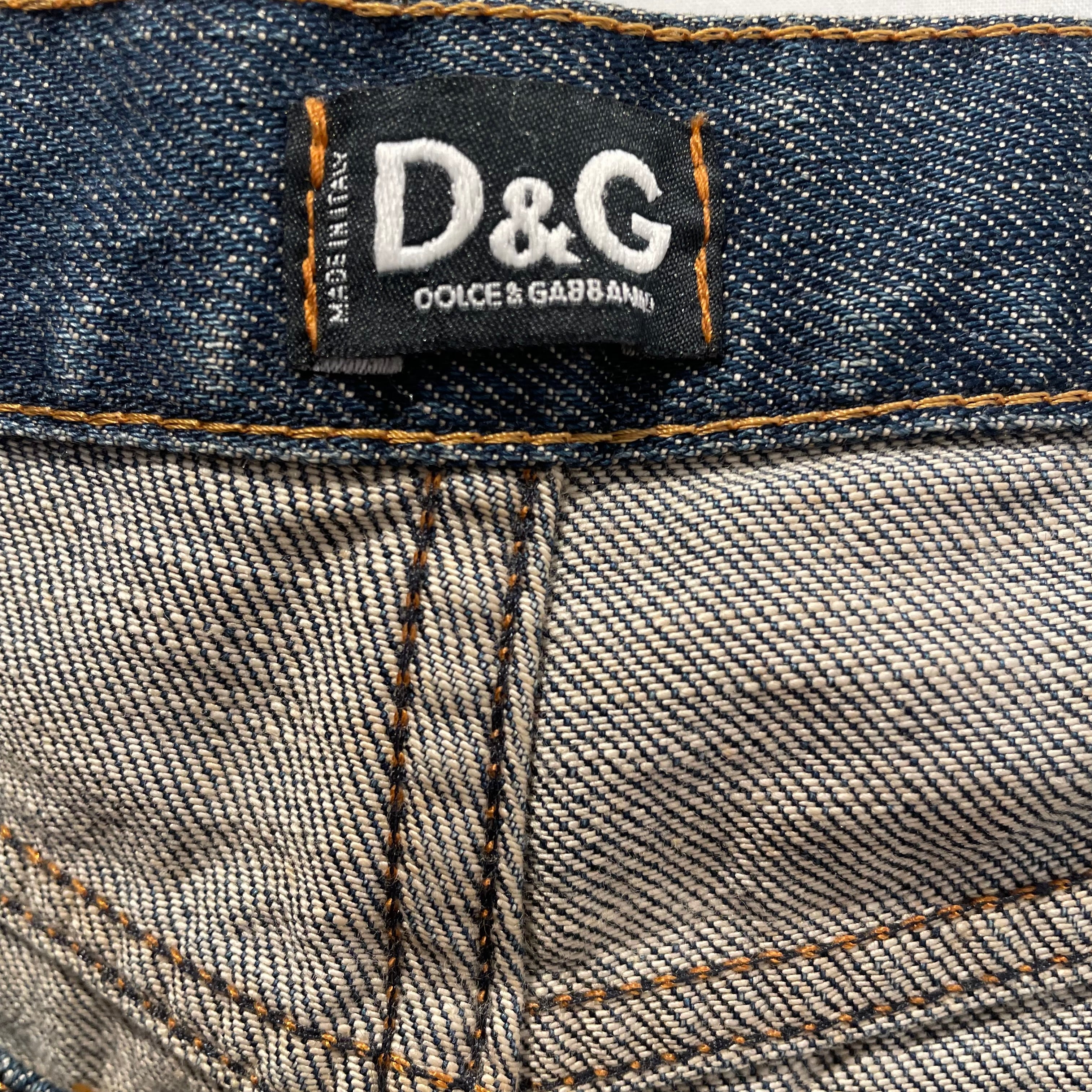 D&G/Bootcut Pants/Graphic/Denim/BLU/PANTHER LOGO + SKULL CUT SHIRT view 5
