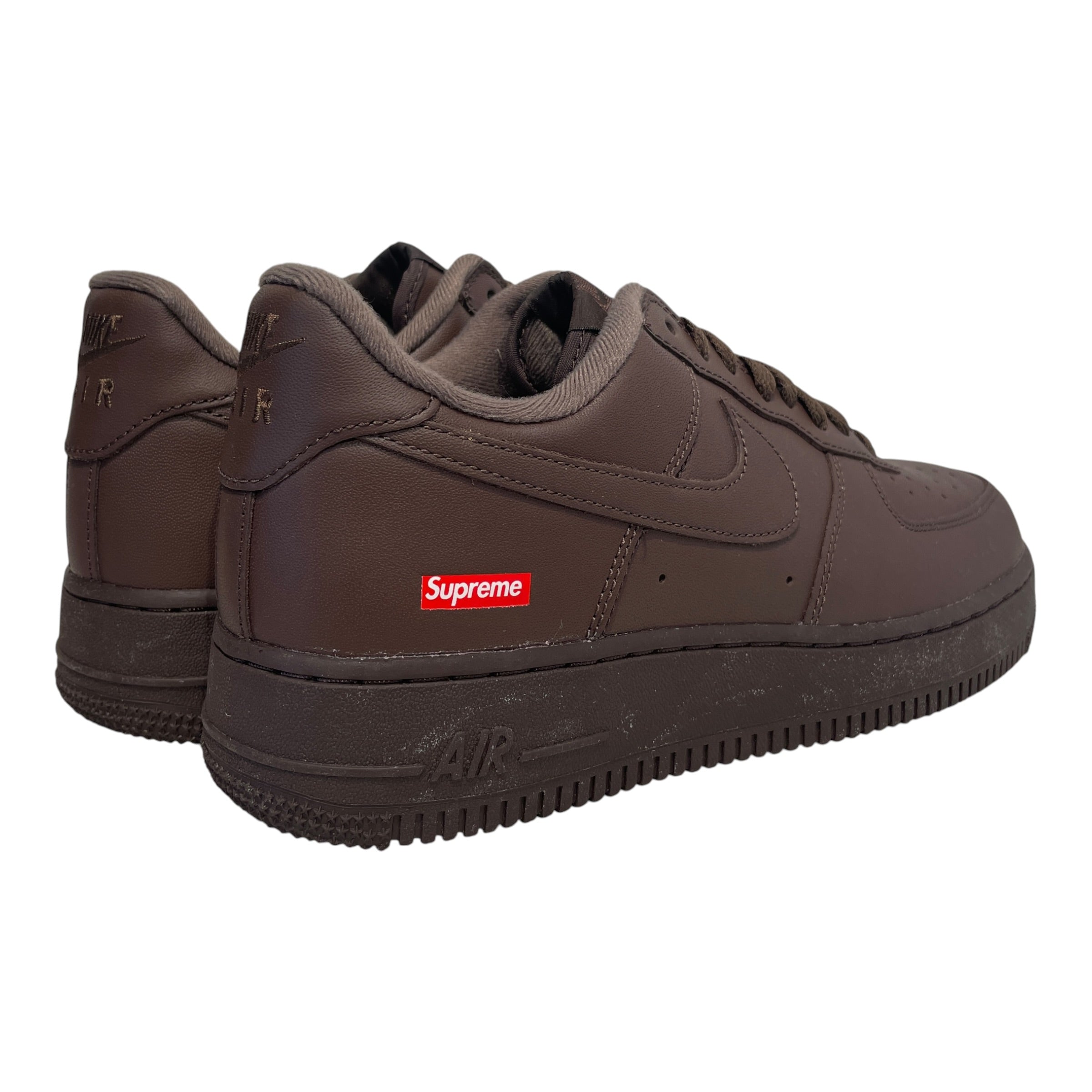 Supreme/NIKE/Low-Sneakers/US 8.5/Leather/BRW/Air Force 1 Low 'Box Logo' view 2