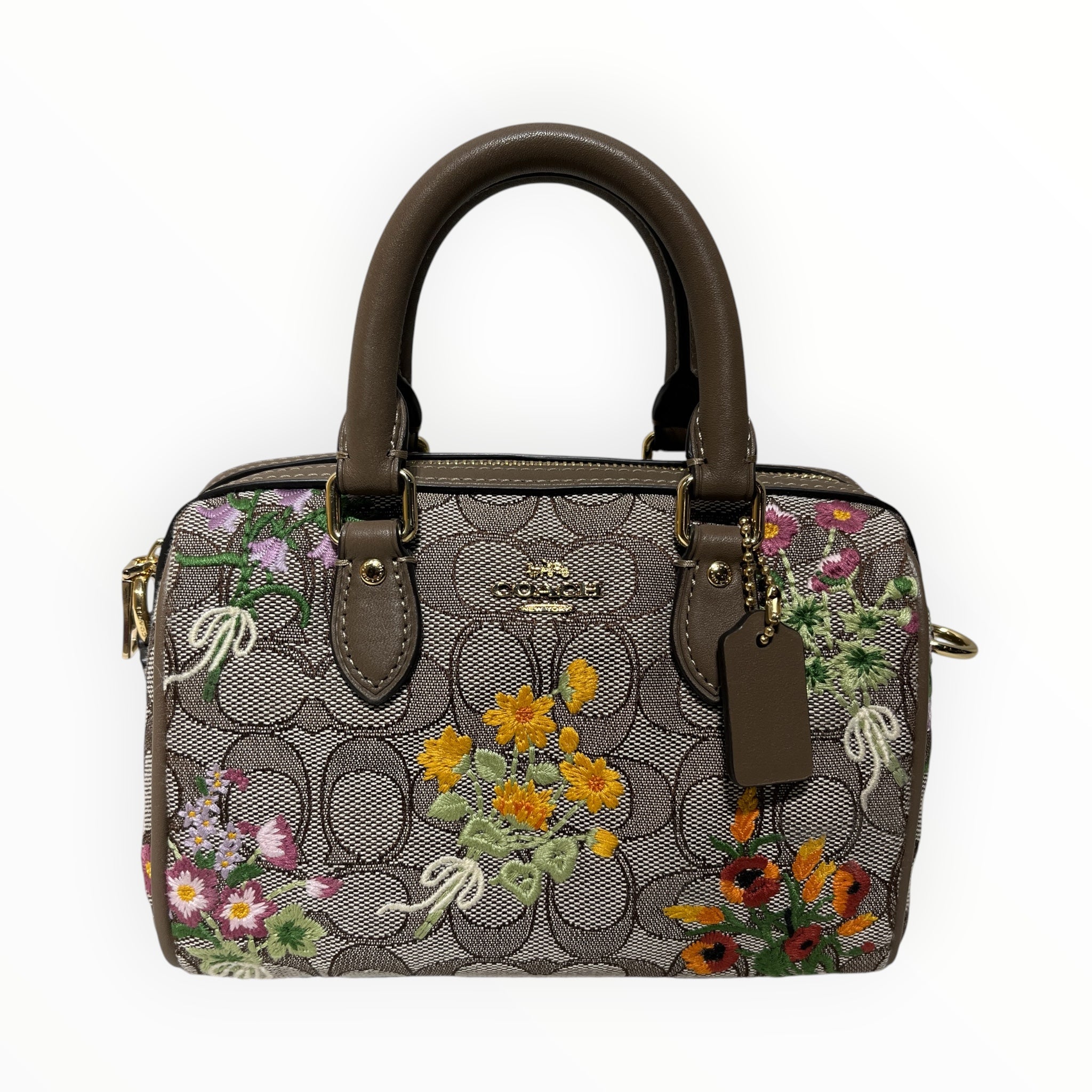 COACH/Cross Body Bag/Monogram/Cotton/BRW/FLORAL PATTERN MINI ROWAN view 1