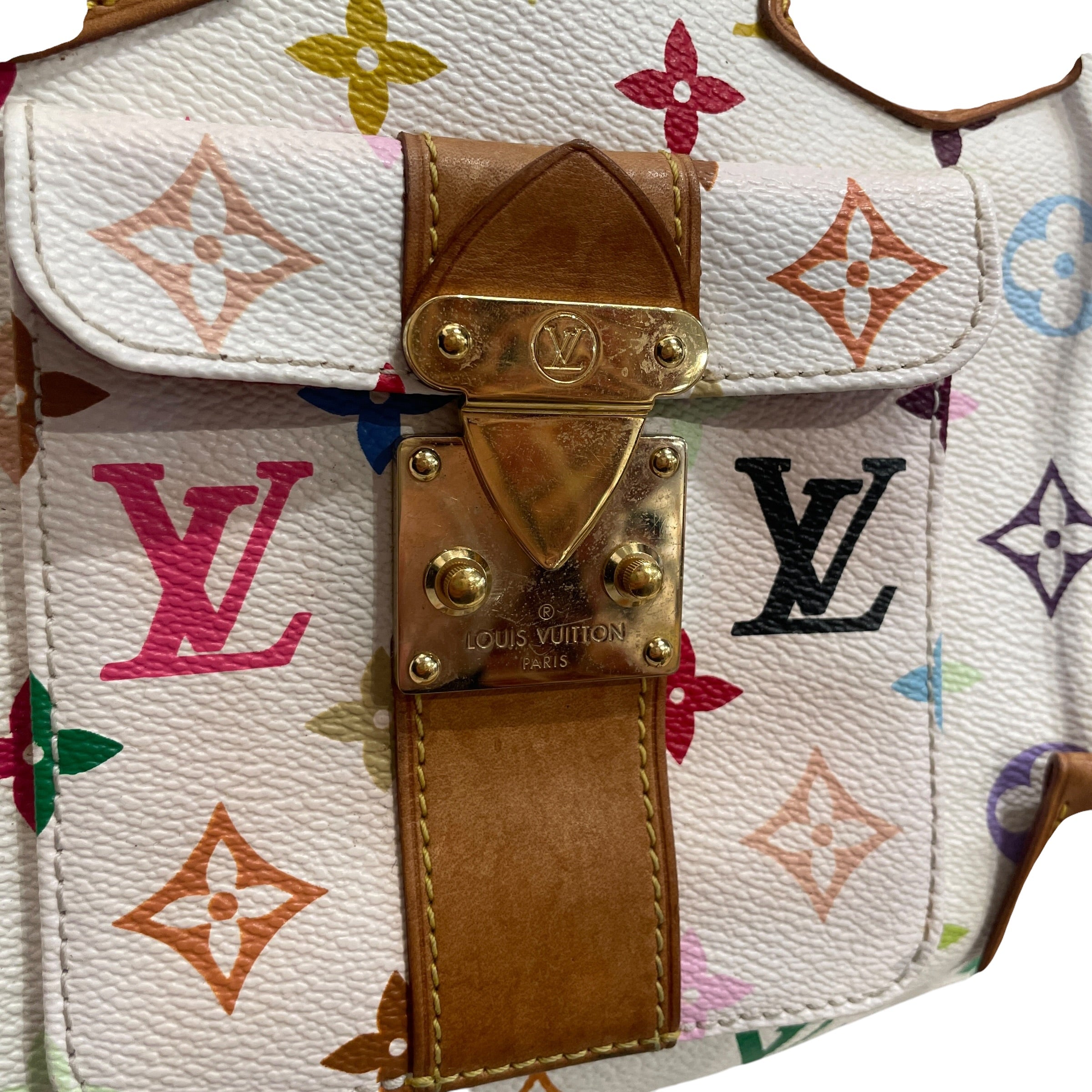 LOUIS VUITTON/Bag/Monogram/Leather/WHT/SPEEDY 30 MULTICOLORE view 4