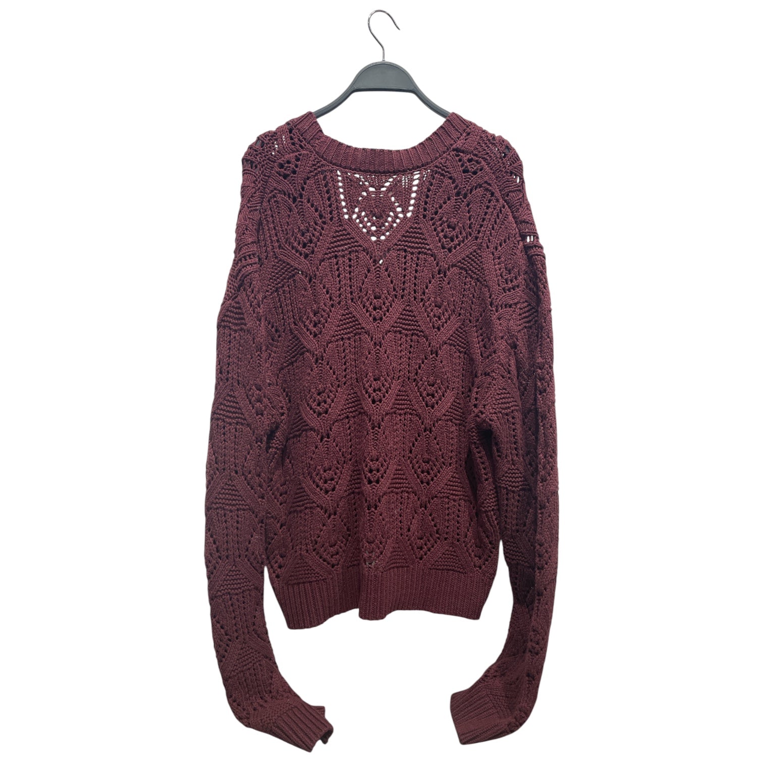 HONOR THE GIFT/Cardigan/M/Cotton/BRW/Burgundy Honor Knit Cardigan view 2