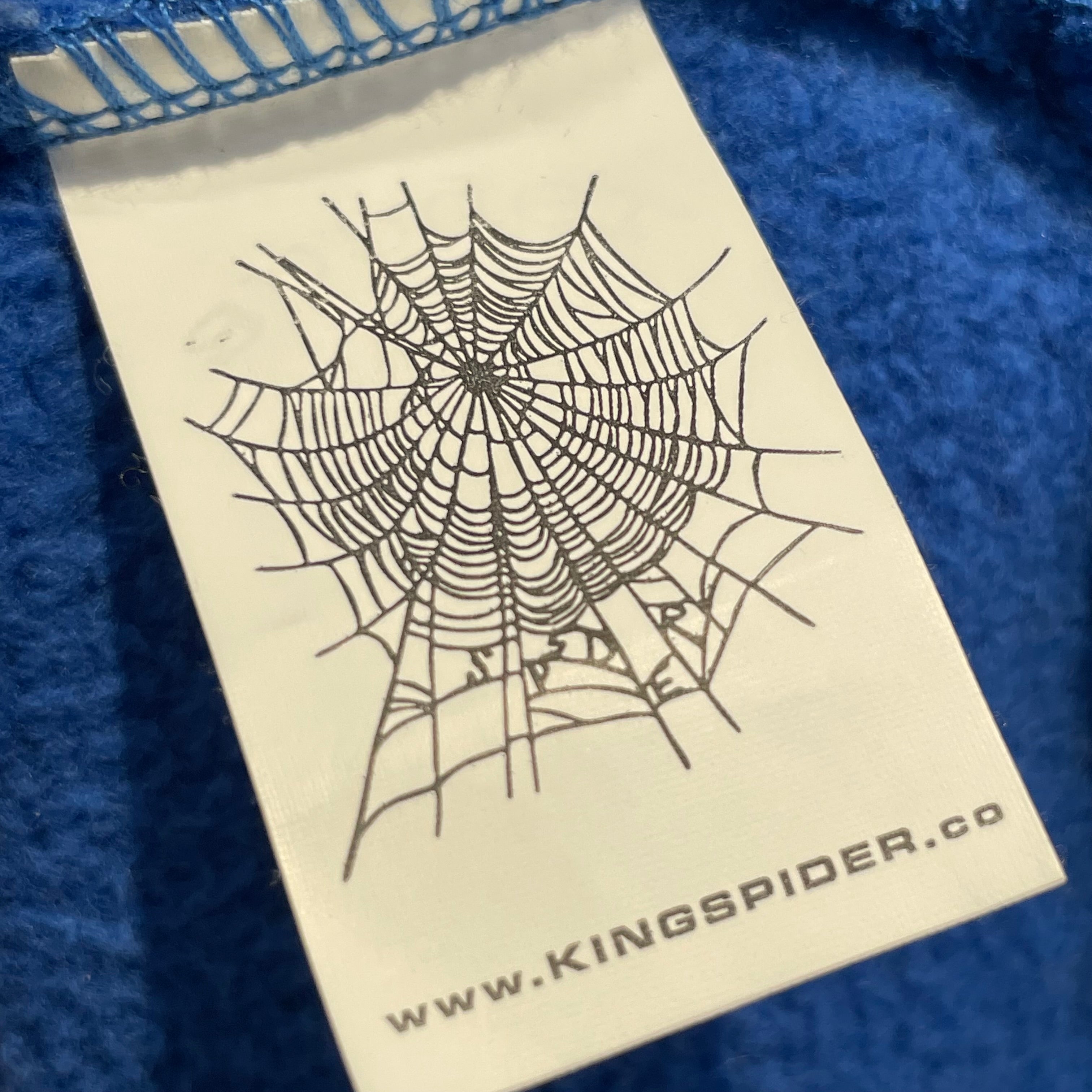 Sp5der/Hoodie/M/Cotton/BLU/yellow puff print view 4