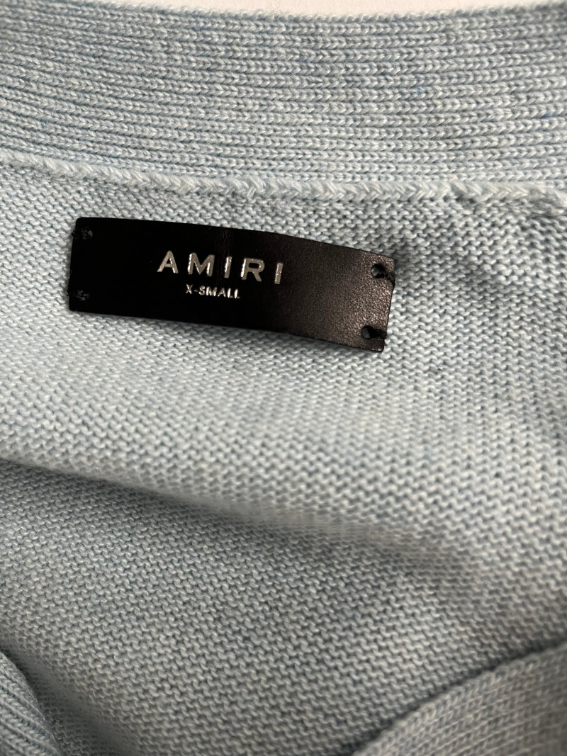 AMIRI/Cardigan/XS/Graphic/Wool/BLU/SEAHORSE GRAPHIC