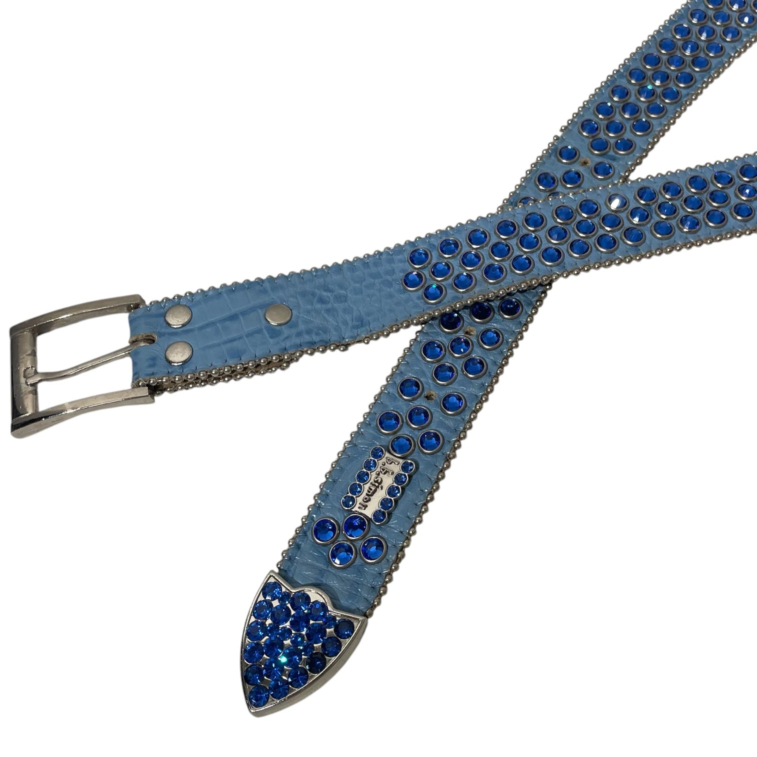 b.b.simon/Belt/Leather/BLU/ view 2