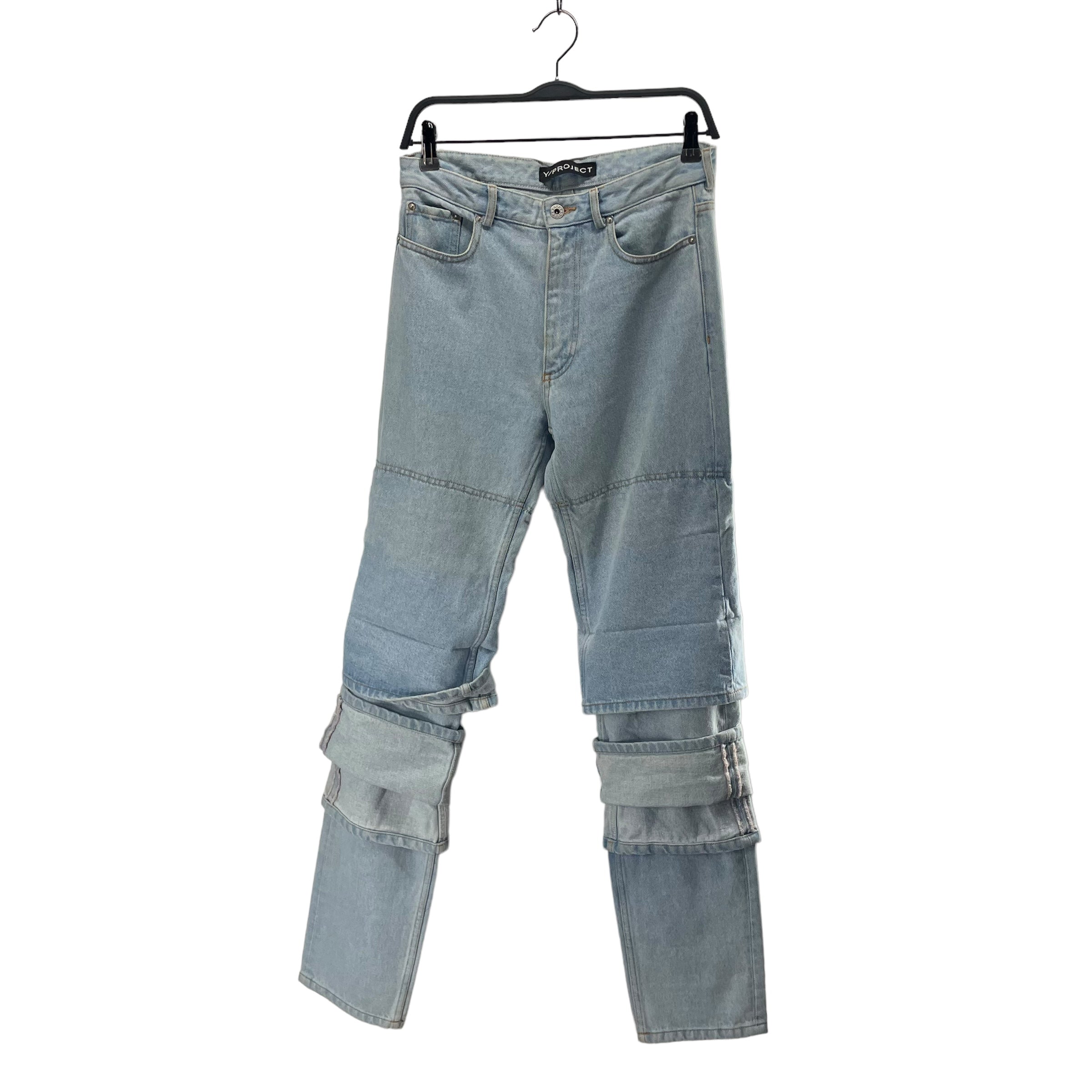 Y/PROJECT/Pants/XS/Denim/BLU/layered view 1