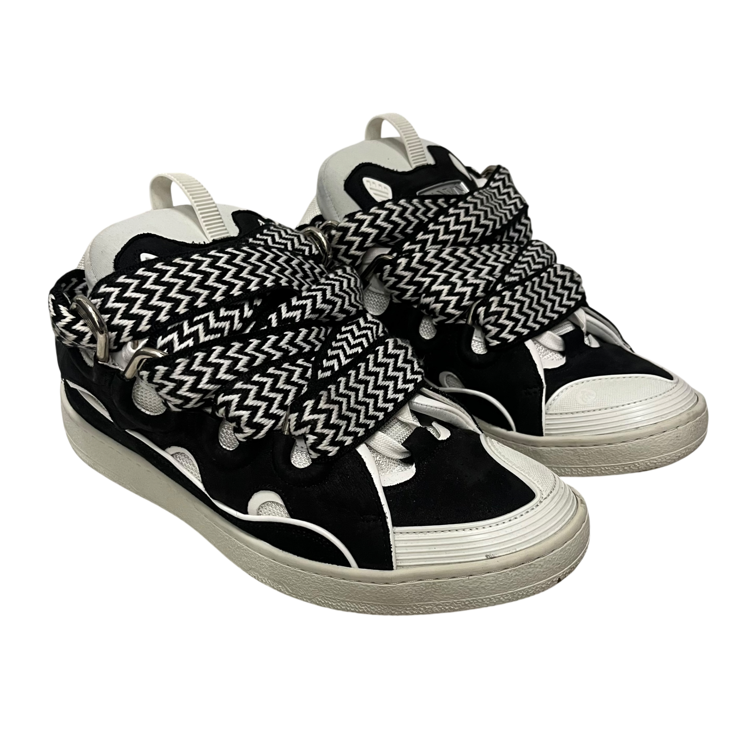 LANVIN/Low-Sneakers/US 10/Suede/BLK/curb view 1