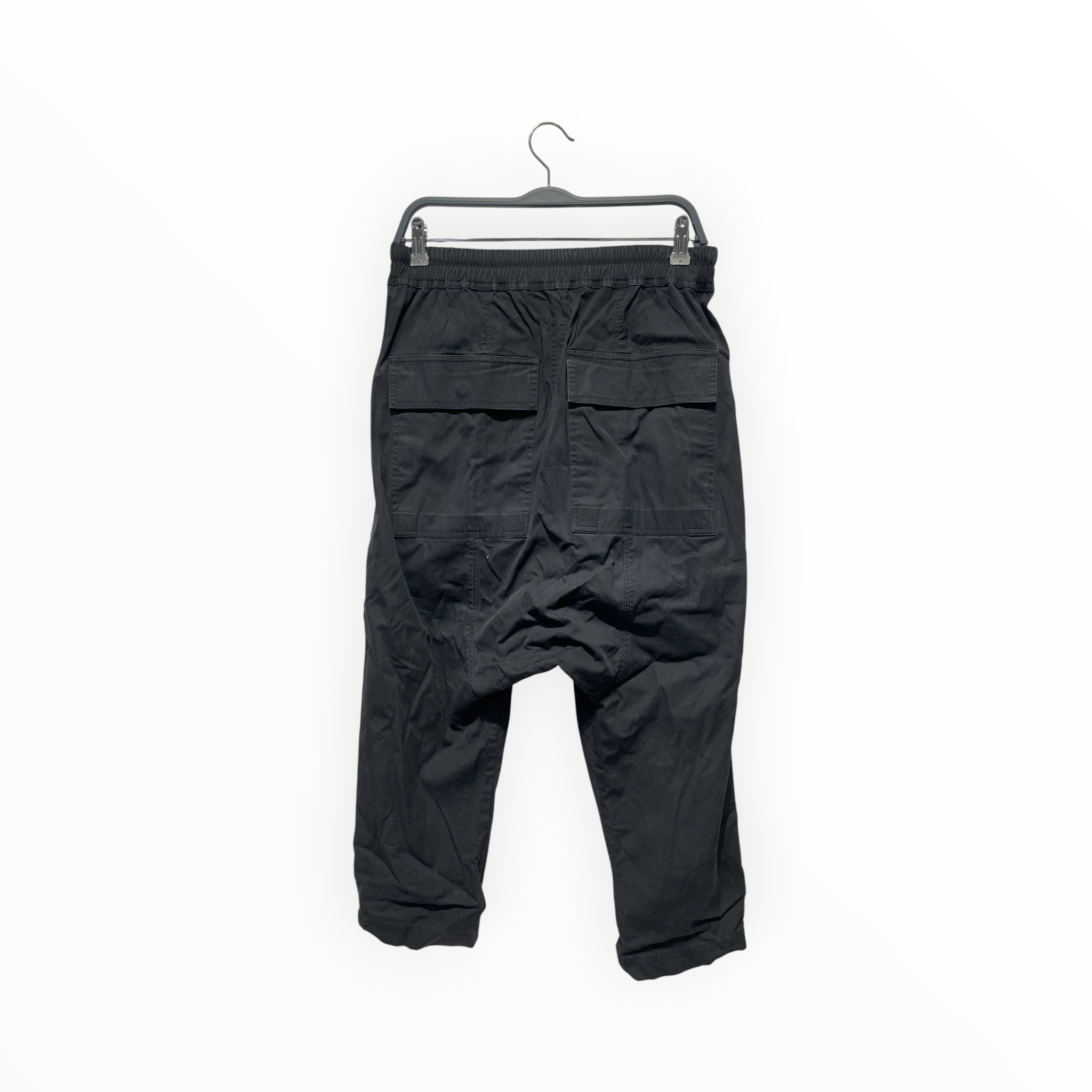 Rick Owens/Skinny Pants/36/Cotton/BLK/drop crotch pants view 2