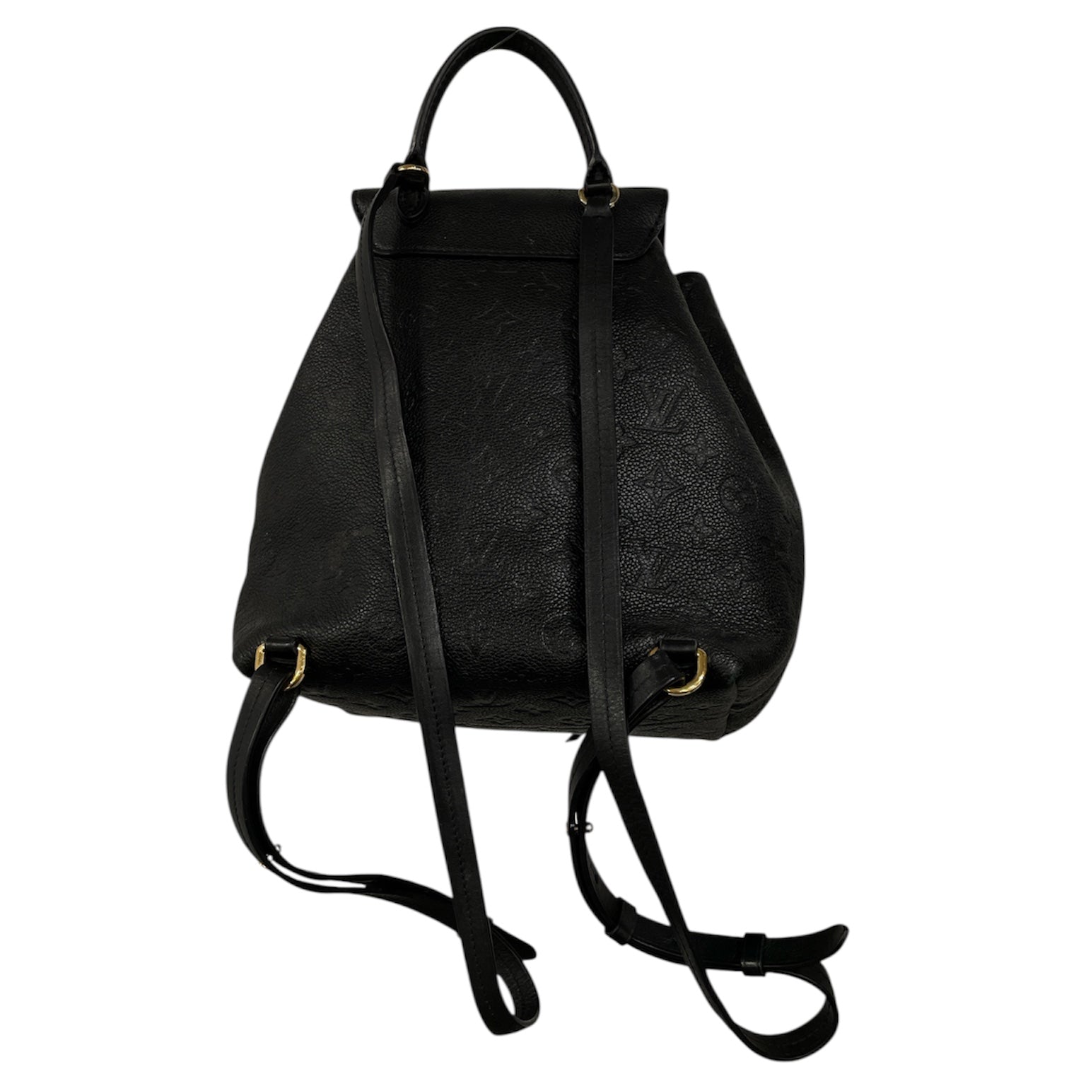 LOUIS VUITTON/Backpack/OS/Monogram/Leather/BLK/Drawstring Mostouris BP view 2