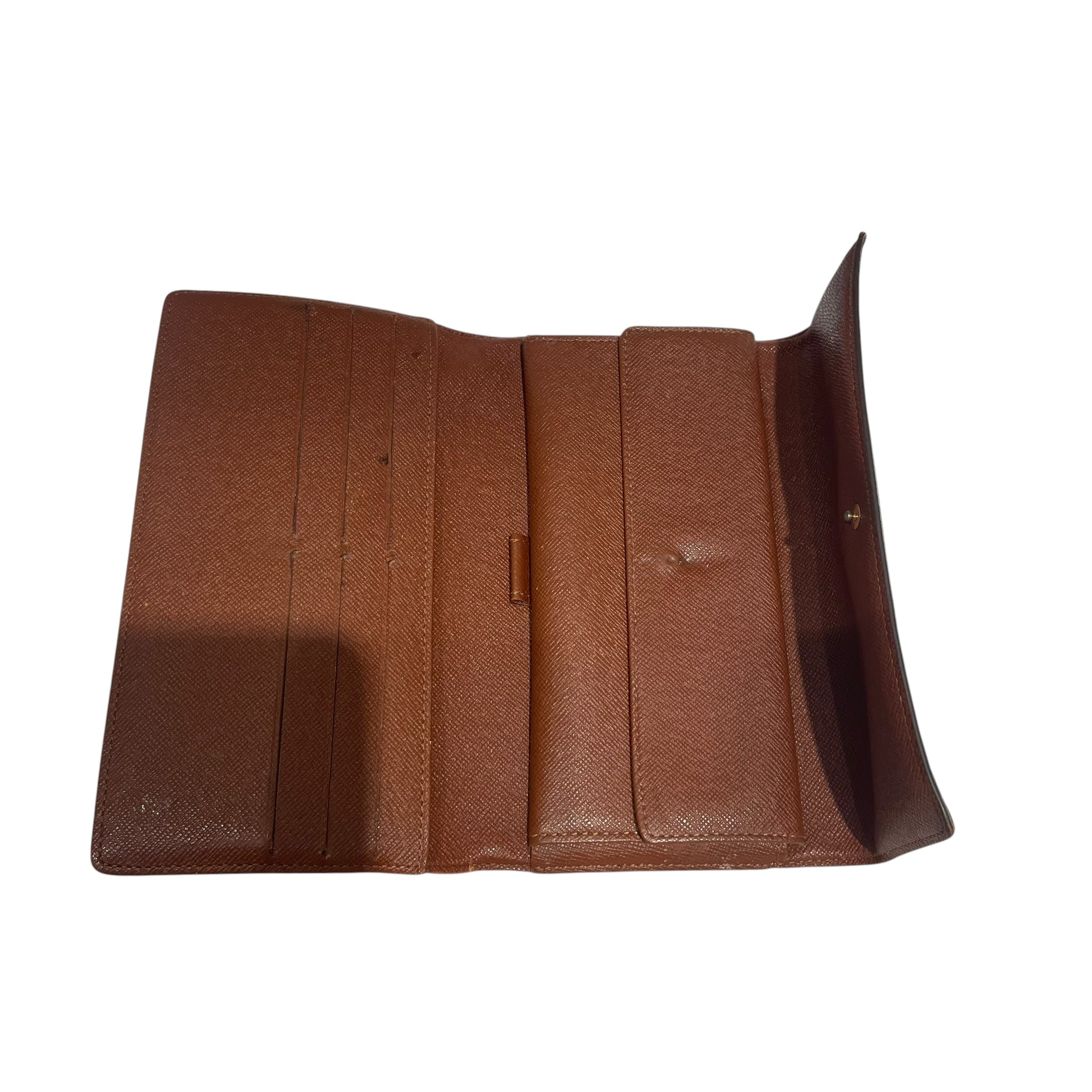 LOUIS VUITTON/Wallet/Monogram/Leather/BRW/L's/Porte Tressor Long Wallet view 4