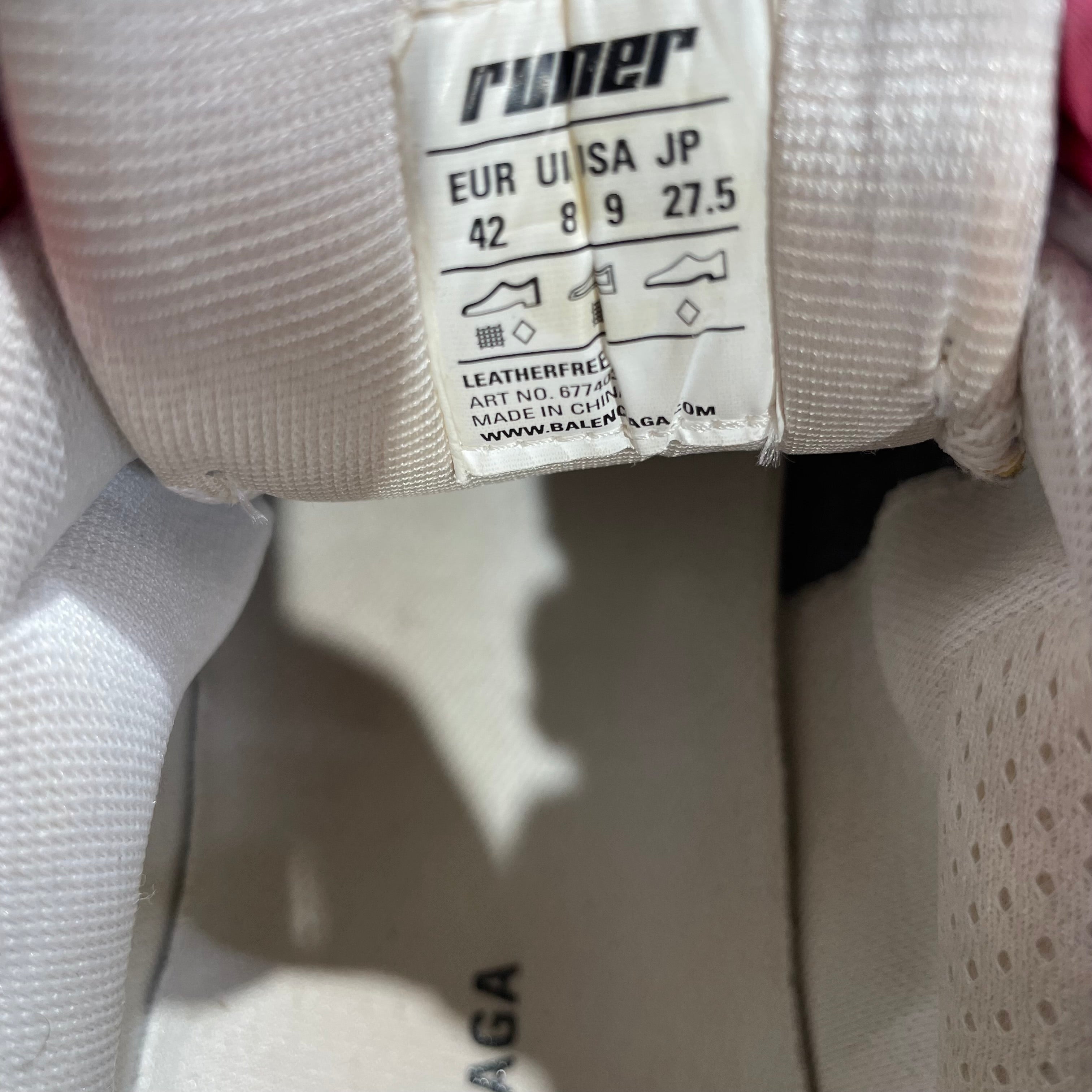 BALENCIAGA/Low-Sneakers/EU 42/Leather/WHT/rainbow runners view 8