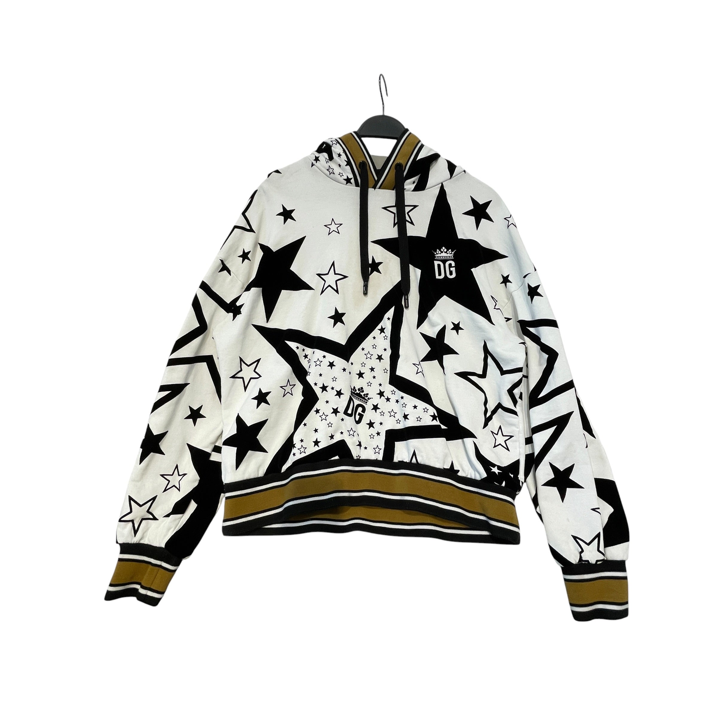 DOLCE&GABBANA/Hoodie/M/All Over Print/Cotton/WHT/"Millennial Stars" view 1