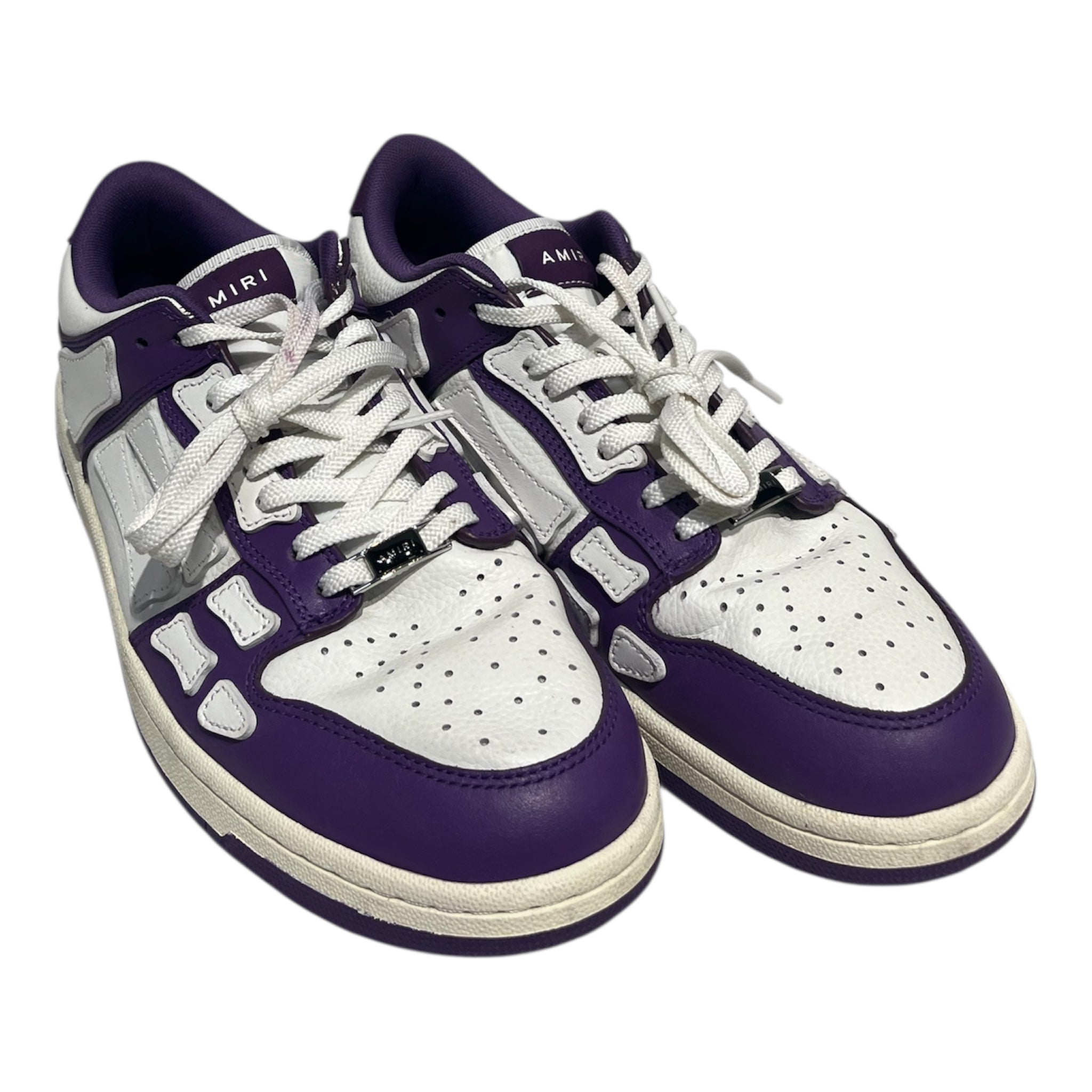 AMIRI/Low-Sneakers/US 10/Leather/WHT/AMIRI SKEL TOP LOW (PURPLE) view 1