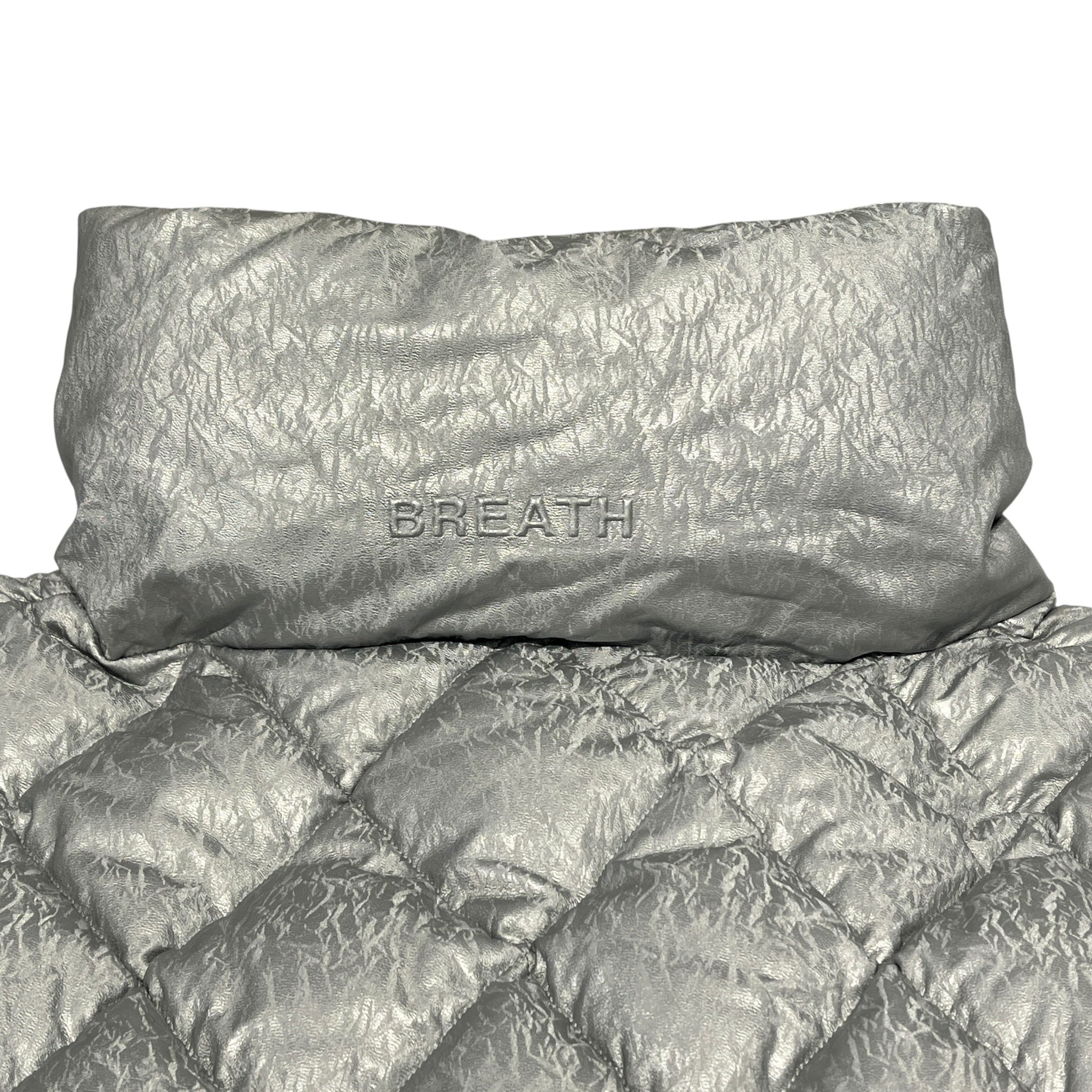 BREATH/Puffer Jkt/L/SLV/All Over Print/Silver Metallic Puffer Jacket view 7