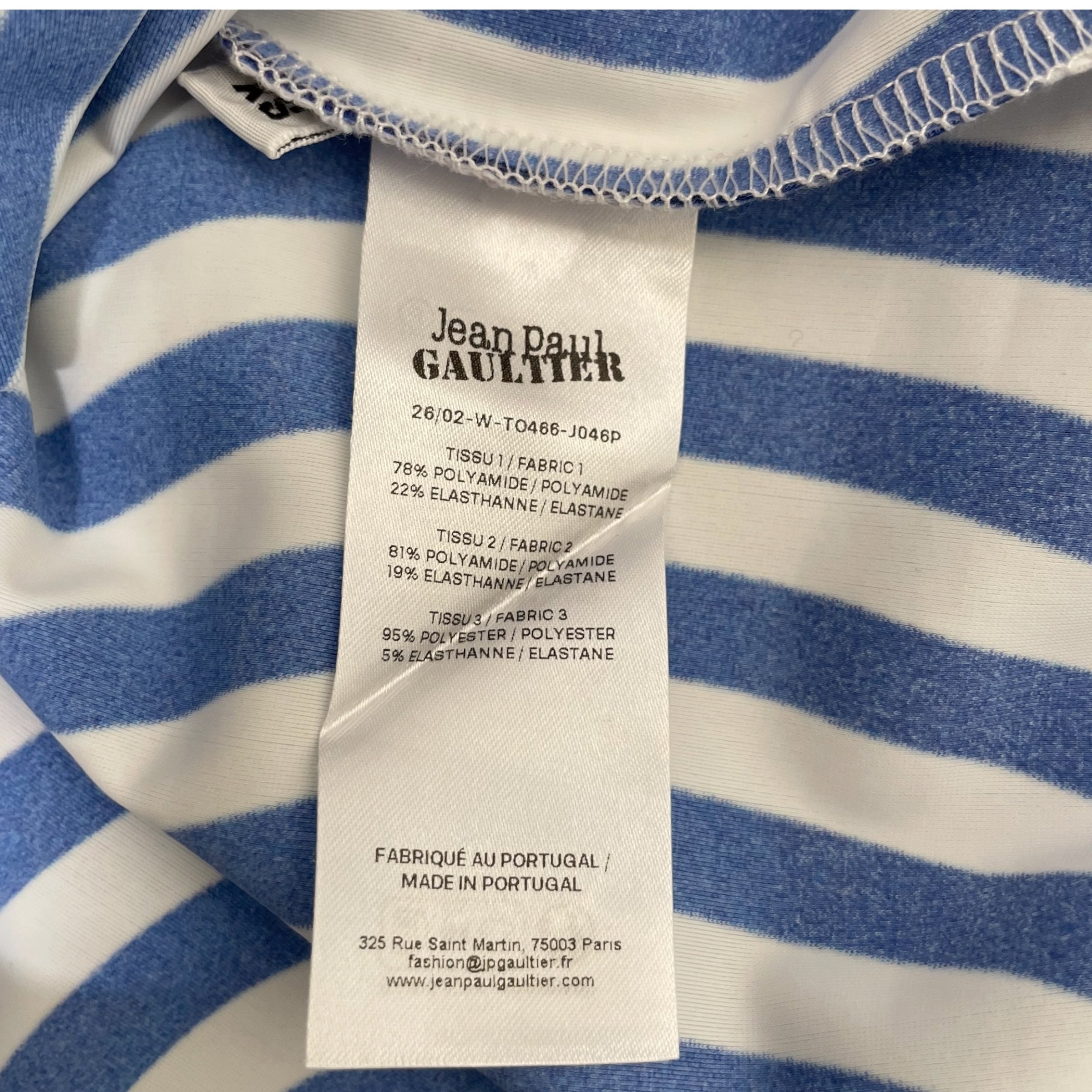 Jean Paul Gaultier/LS Blouse/XS/Stripe/Polyester/NVY/THE VICHY AND TARGET TOP view 4