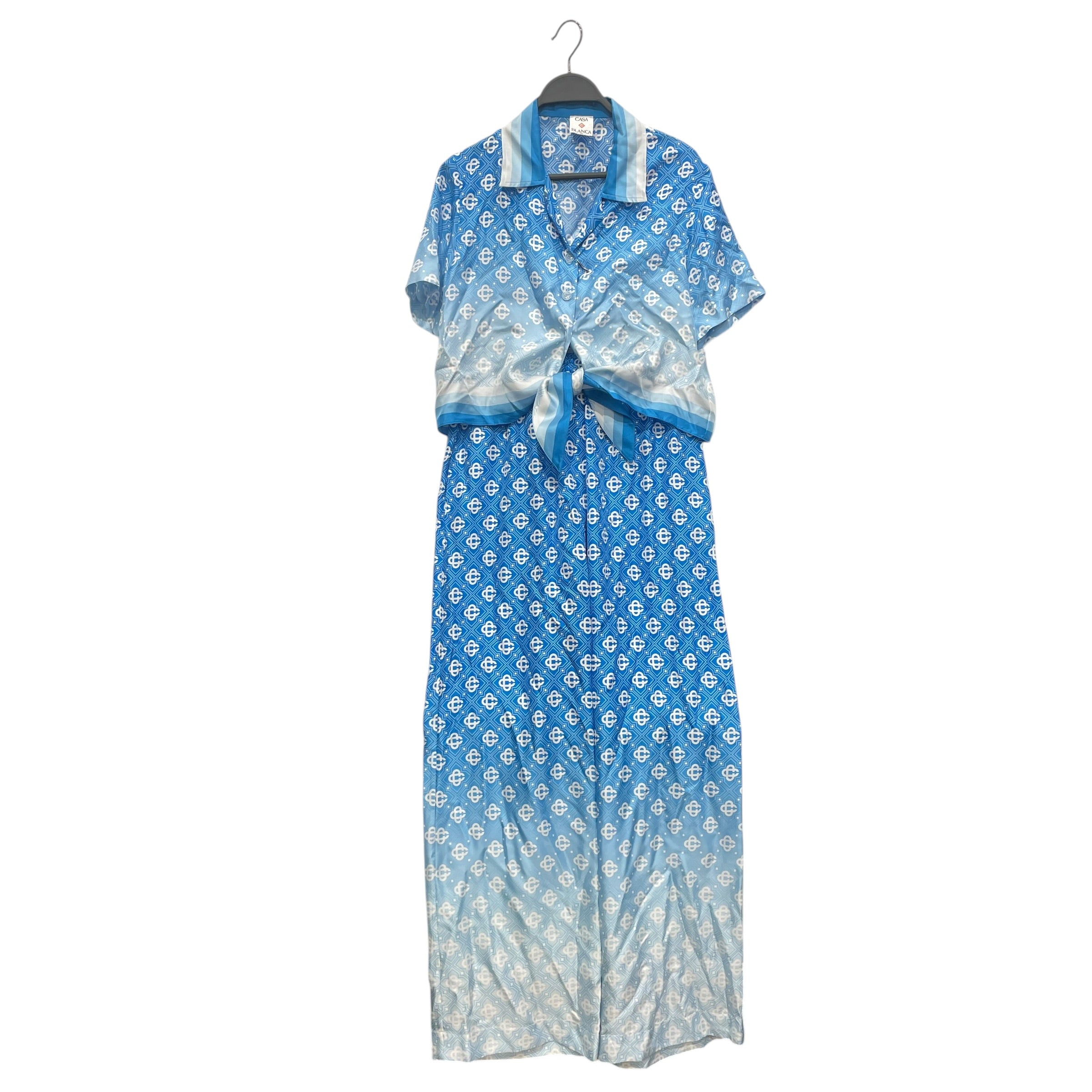 CASABLANCA/T&B Set/S/Monogram/Silk/BLU/100% SIL BEACH SET view 1