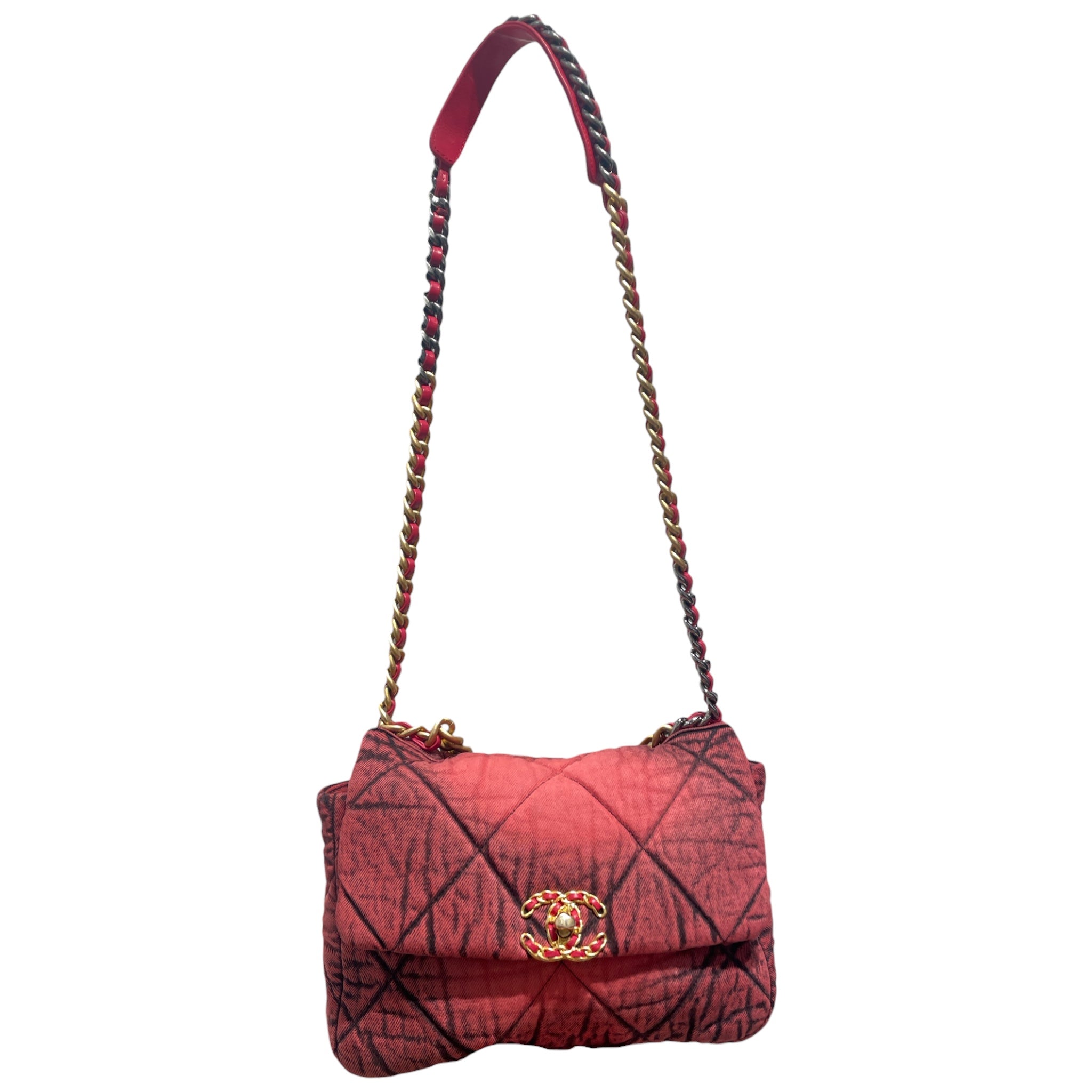 CHANEL/Bag/Cotton/PNK/Denim Flap 19 Bag view 1