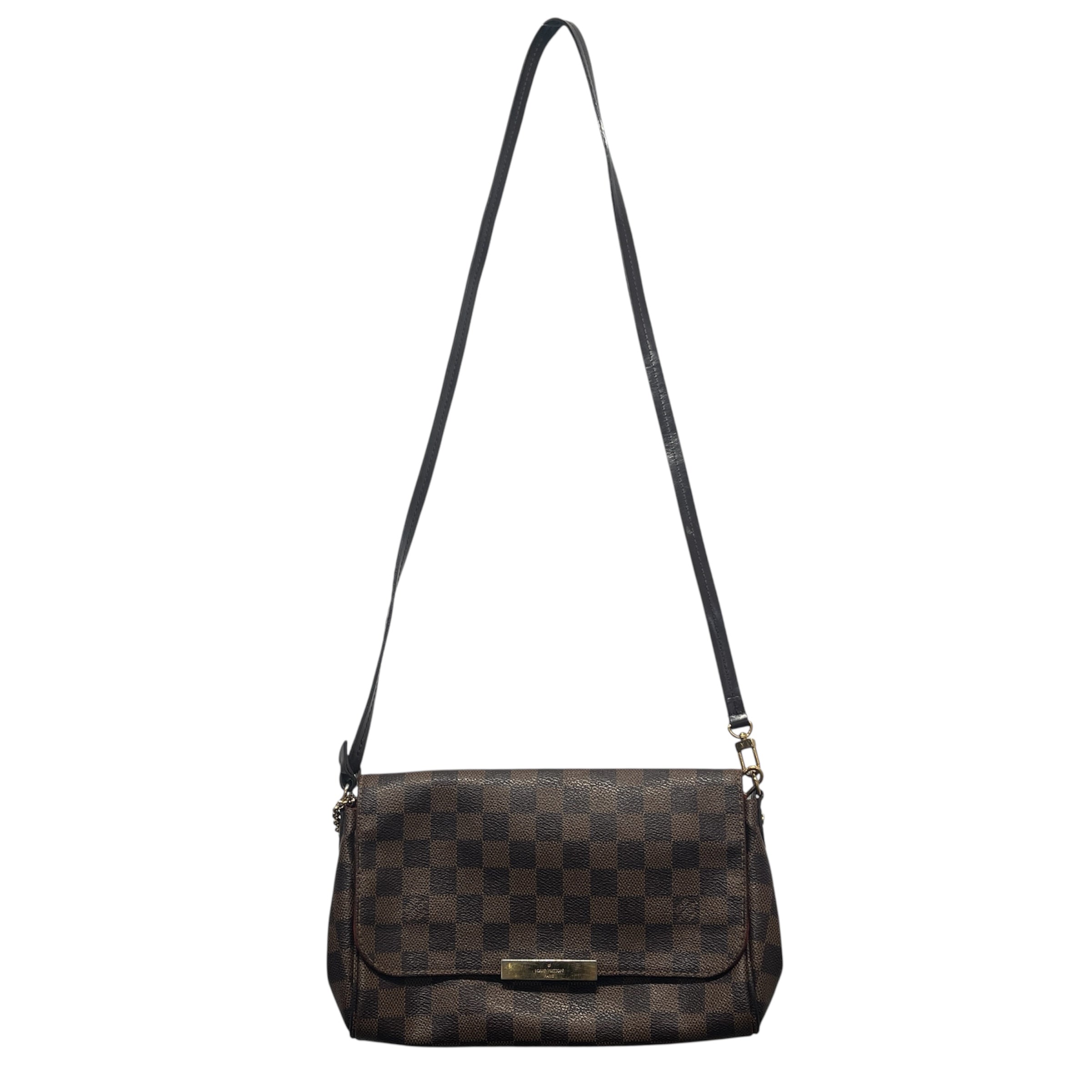 LOUIS VUITTON/Hand Bag/Leather/BRW/DAMIER EBENE MM view 1