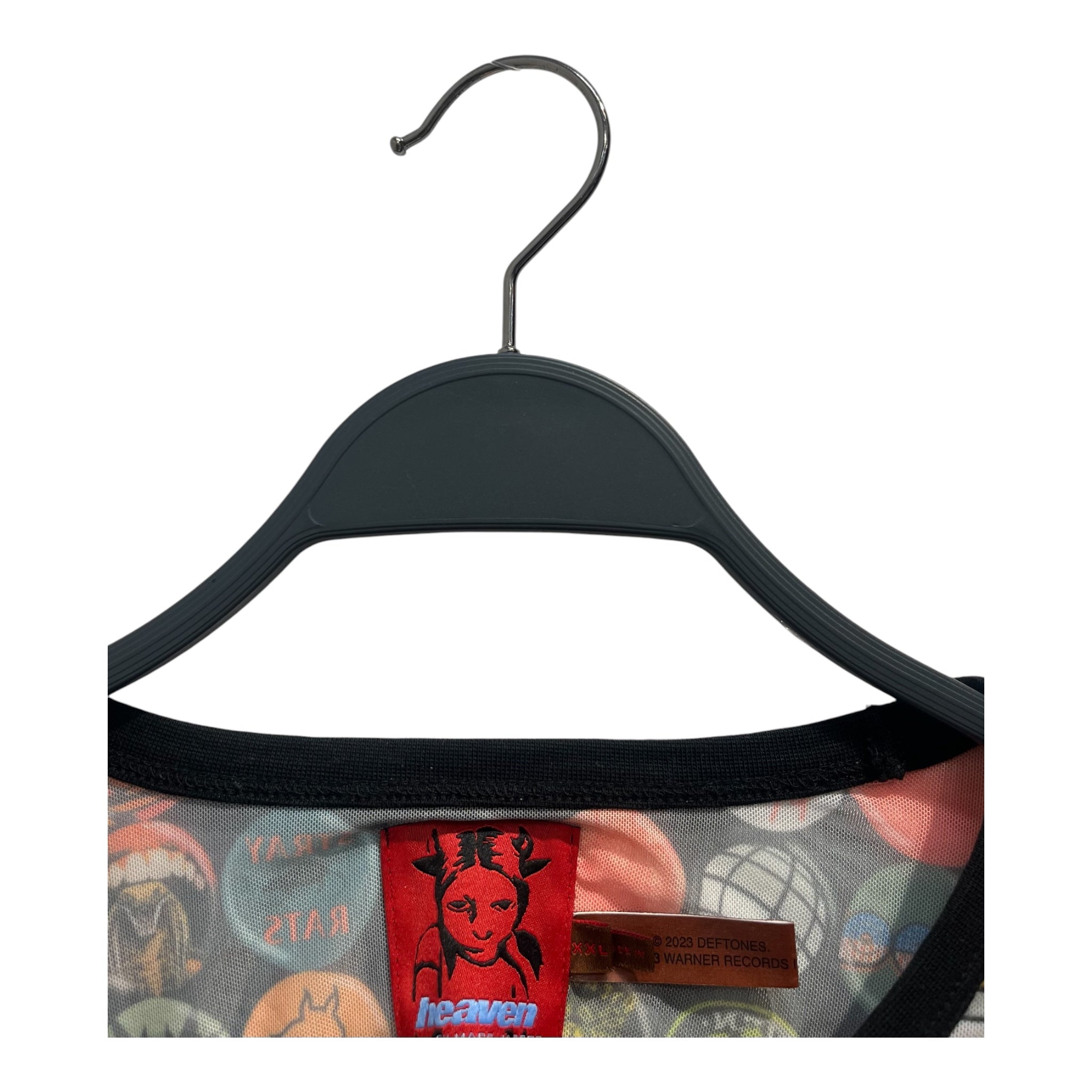 Heaven By Marc Jacobs/STRAY RATS/T-Shirt/XXL/All Over Print/Polyester/BLK/DEFTONES PINS MESH view 3