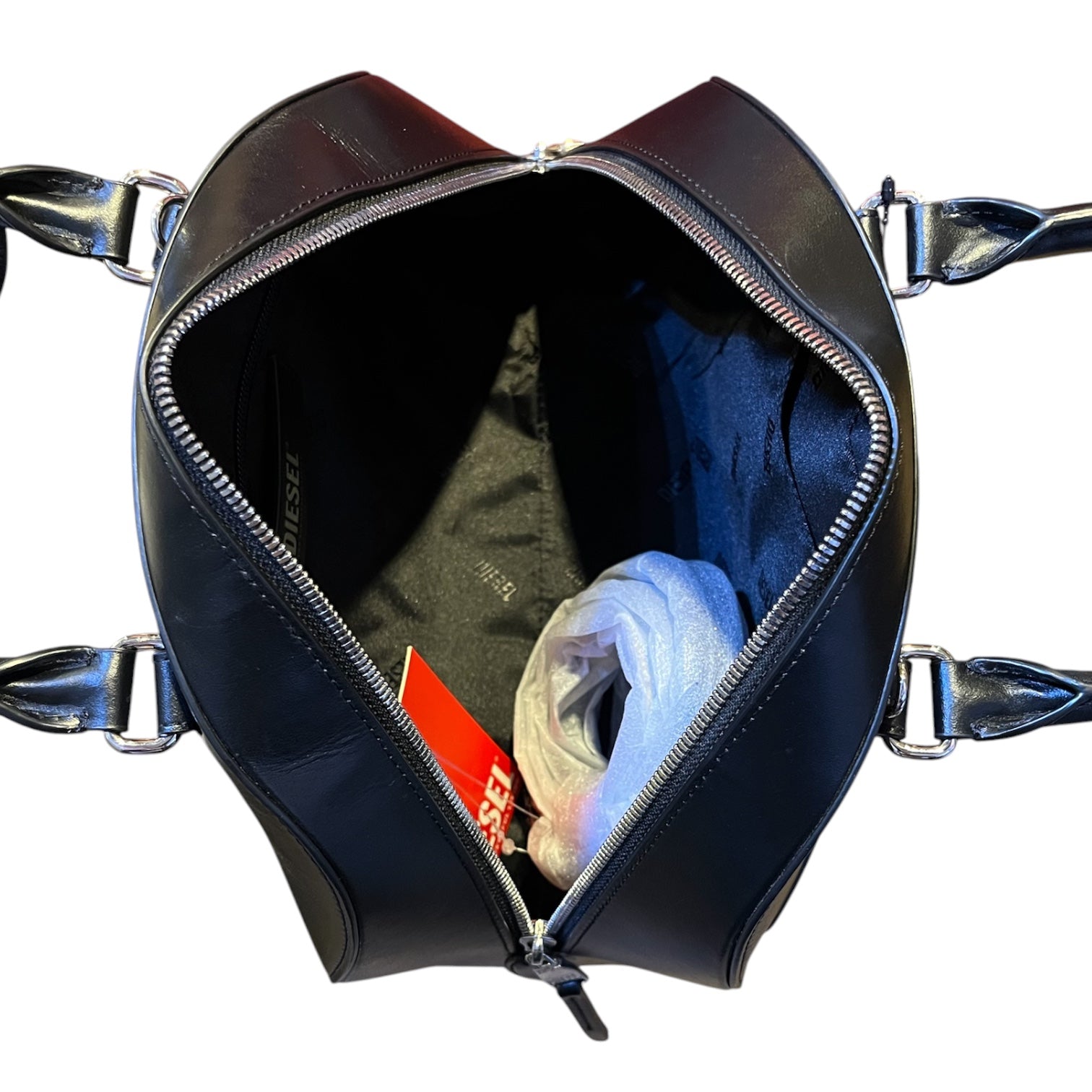 DIESEL/Hand Bag/Leather/BLK/top handle view 5