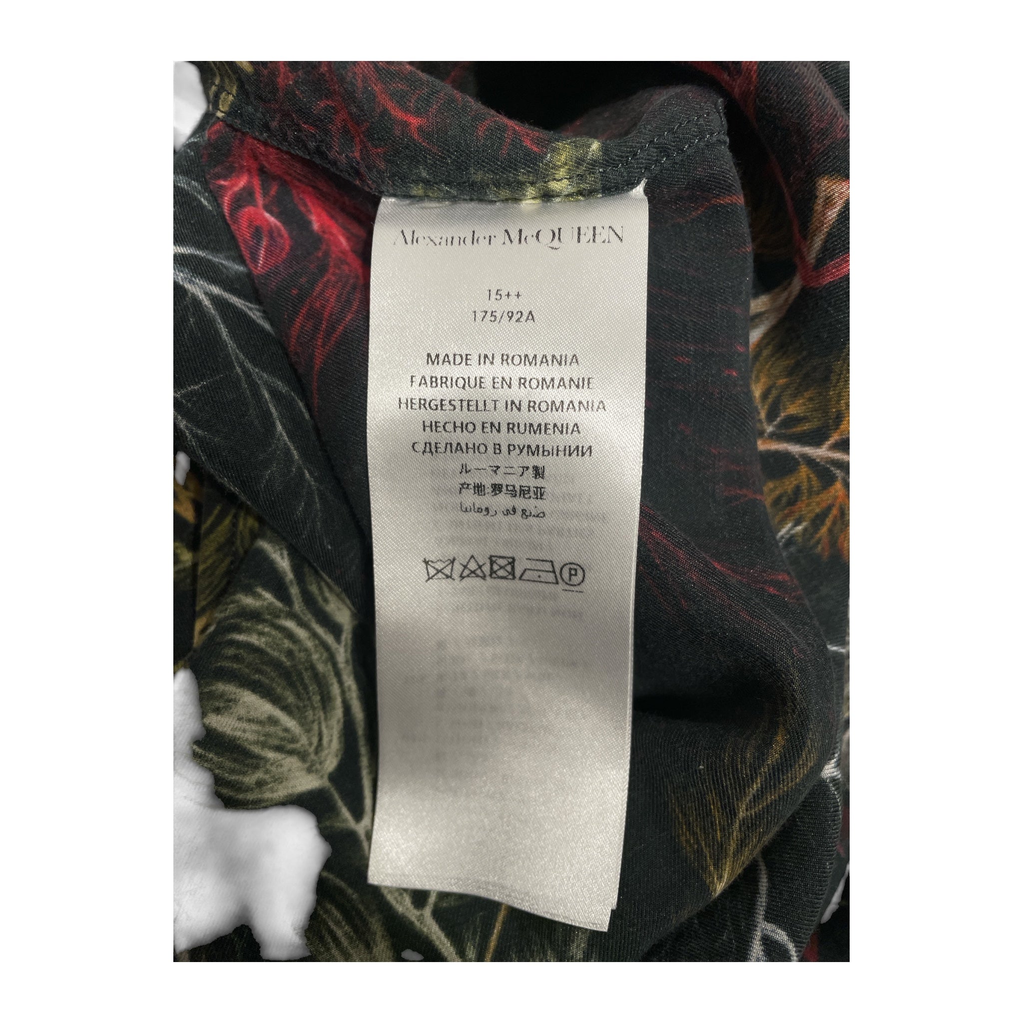 Alexander McQueen/SS Shirt/M/Cotton/MLT/Floral Pattern/Dark botanic view 4