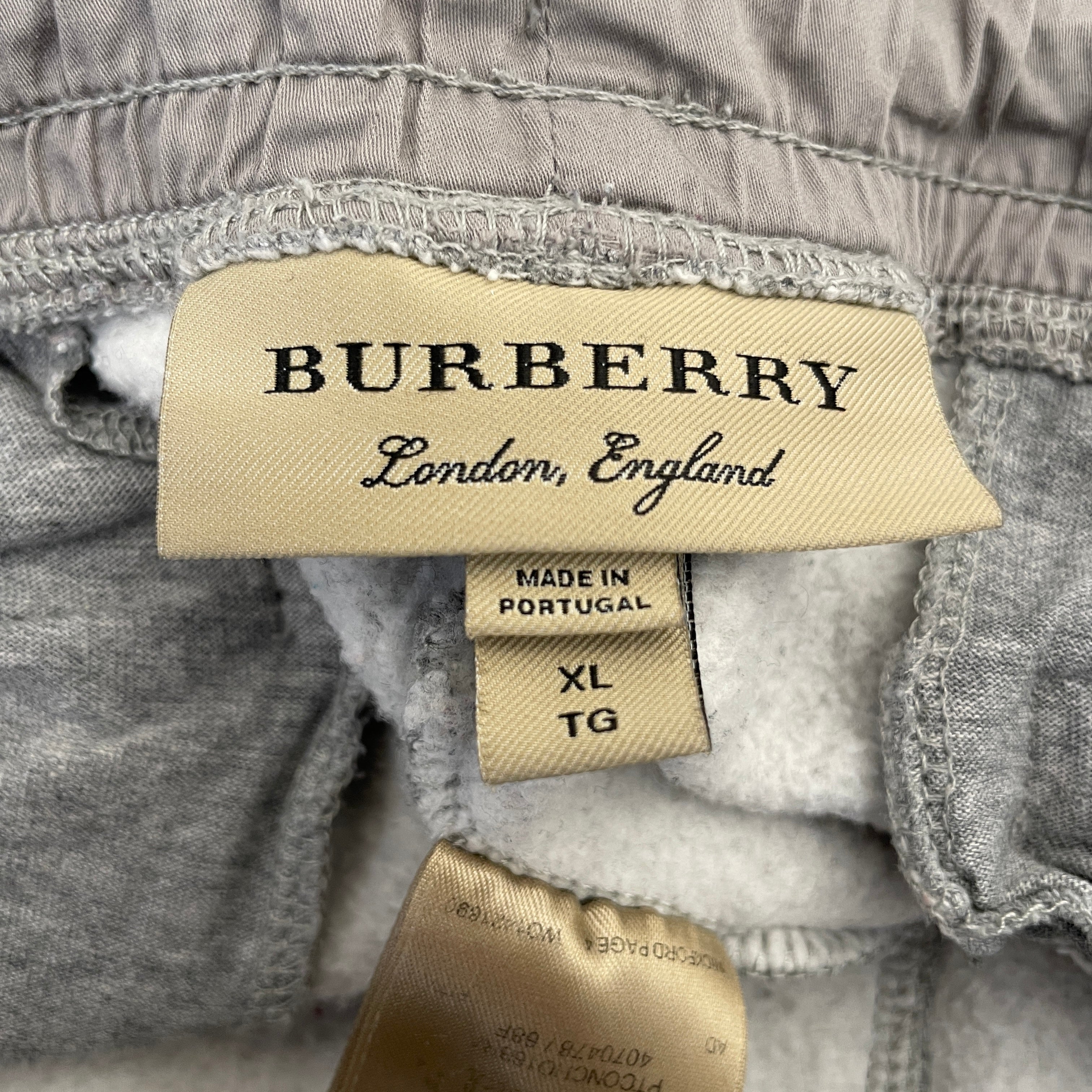 BURBERRY/Straight Pants/XL/Cotton/GRY/LEG LOGO view 3