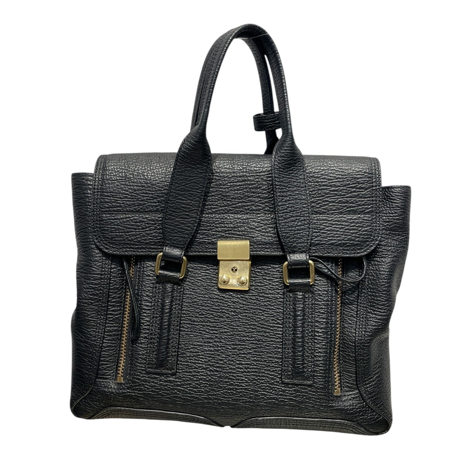 3.1 phillip lim/Hand Bag/Leather/BLK/Pashli Satchel Textured Bag view 1