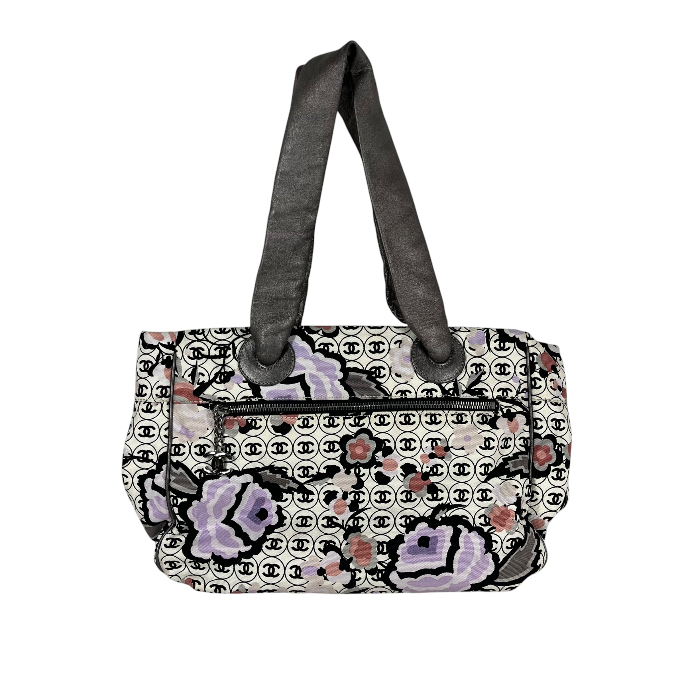 CHANEL/Tote Bag/Floral Pattern/Cotton/PNK/caneilla tote view 1