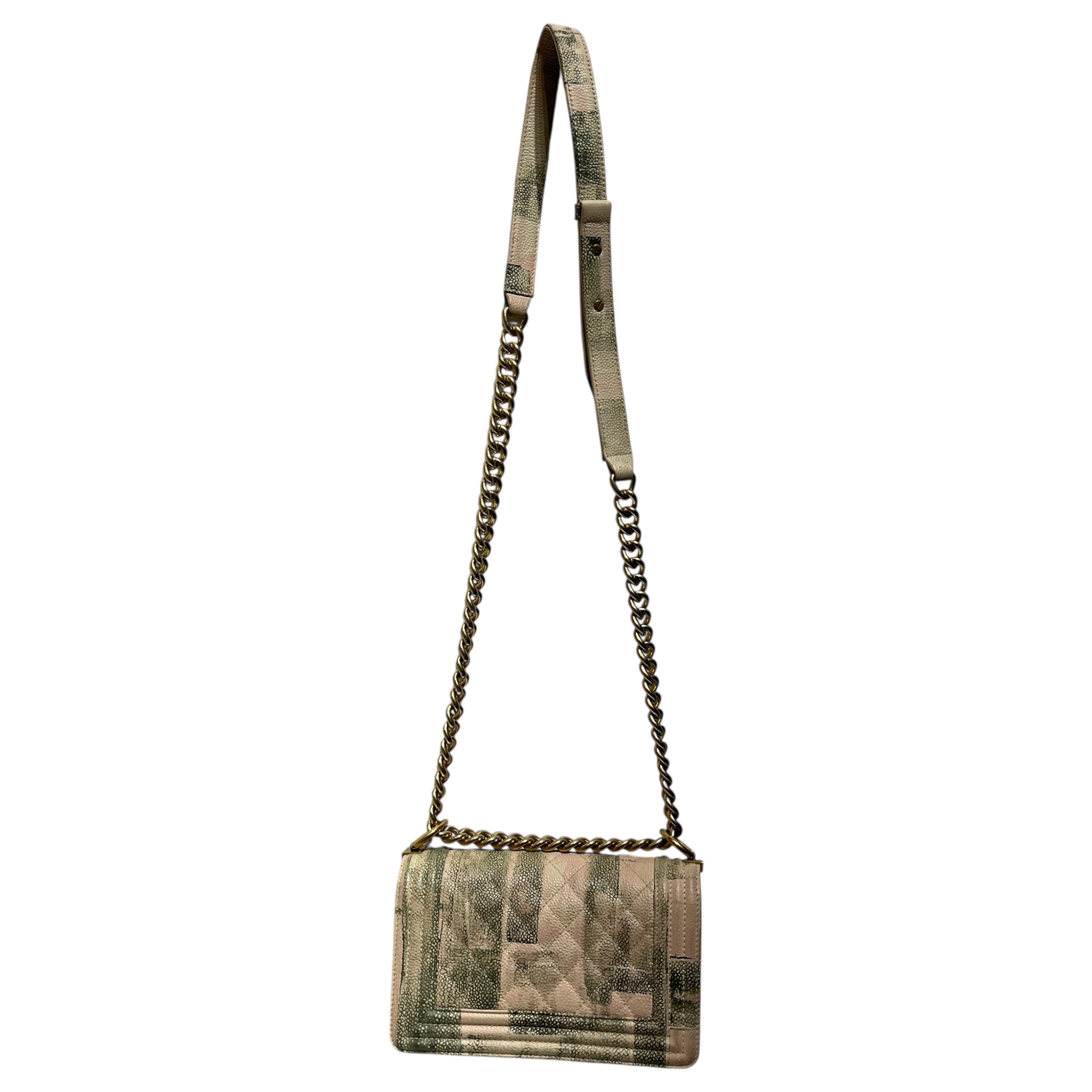 CHANEL/Cross Body Bag/S/All Over Print/Leather/CRM/WATERCOLOR CAVIAR QUILTED view 3