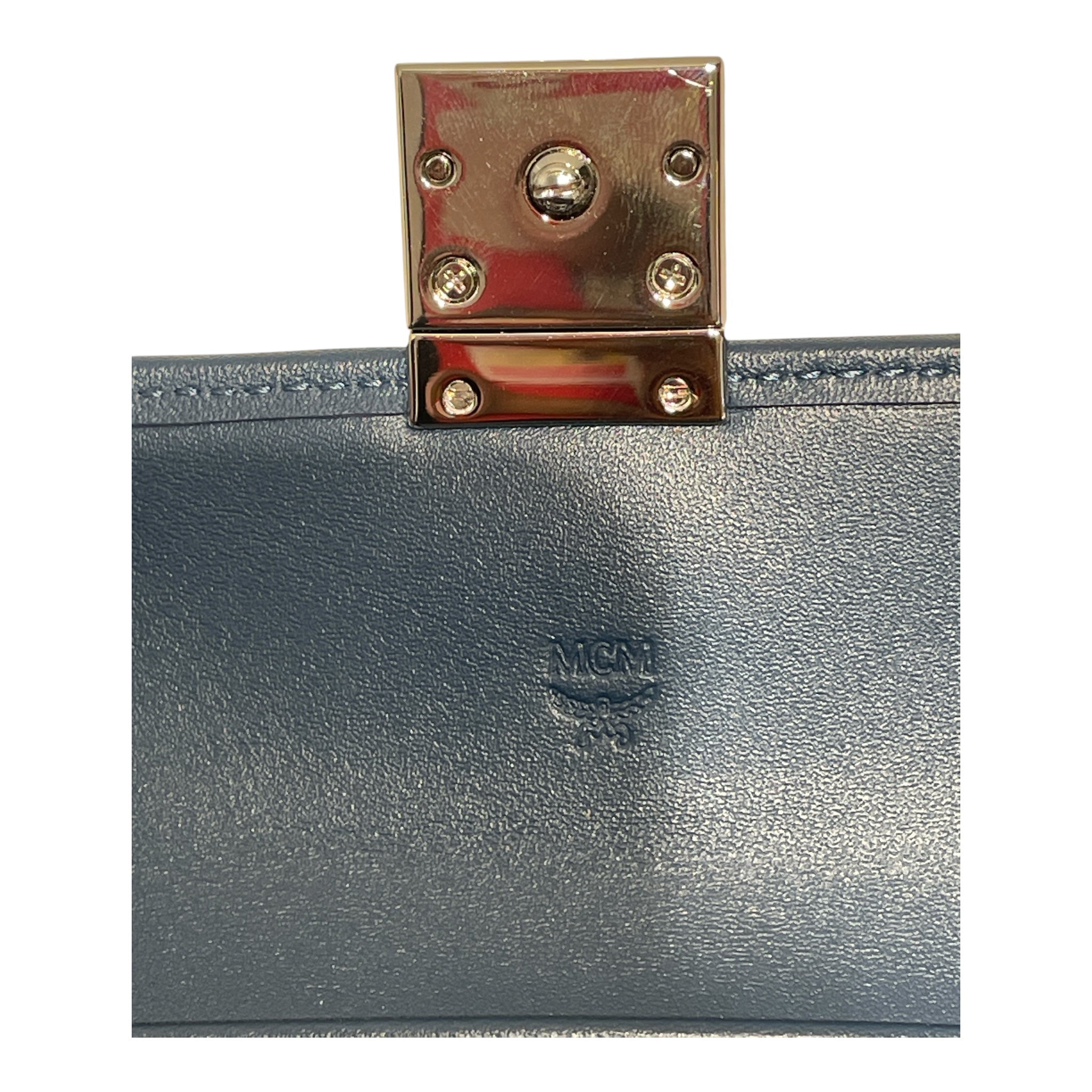 MCM/Bifold Wallet/Monogram/Cotton/IDG/vintage monogram jacquard deni view 3