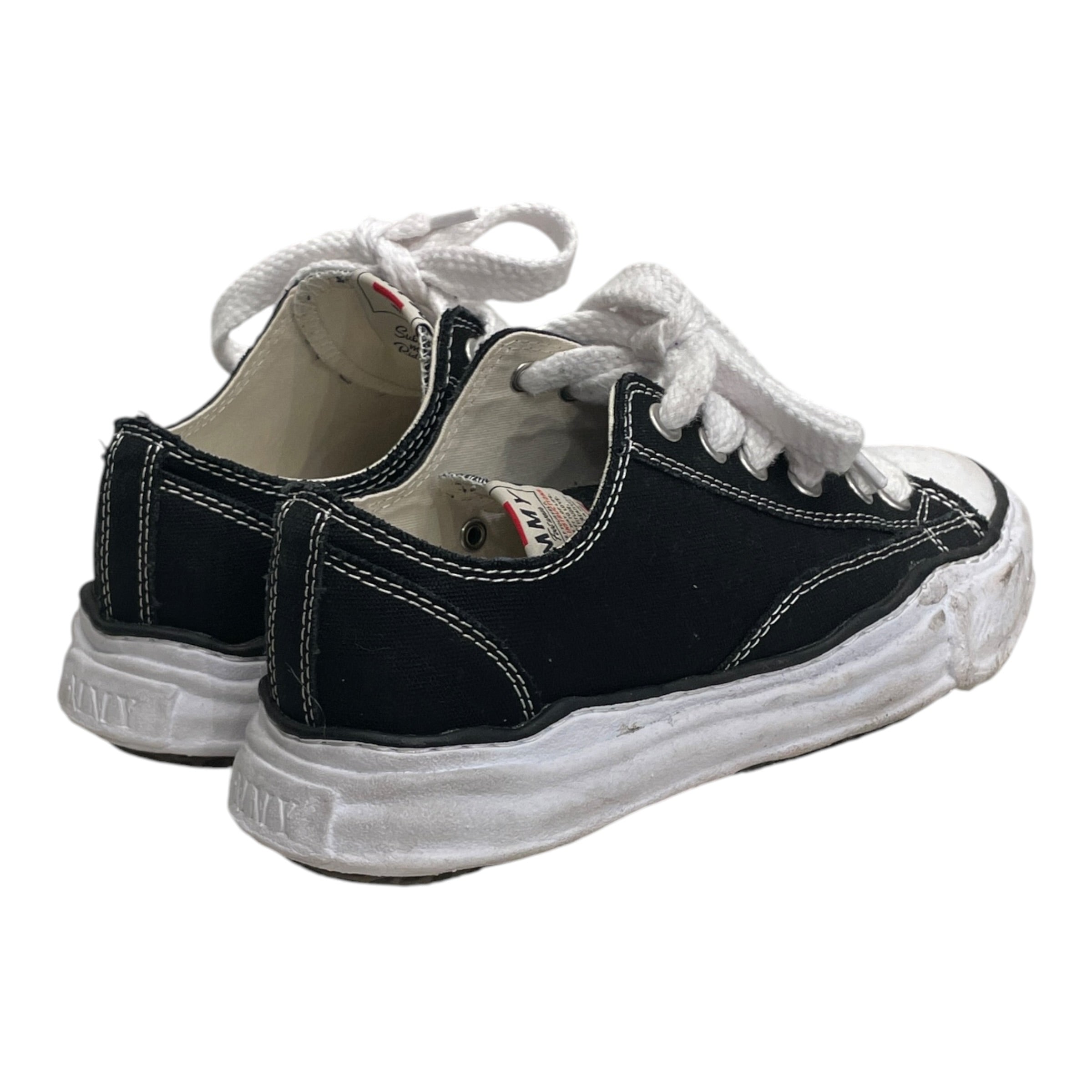 MAISON MIHARA YASUHIRO/Low-Sneakers/EU 41/Cotton/BLK/PETERSON LOW STAIN LEFT LACES view 2
