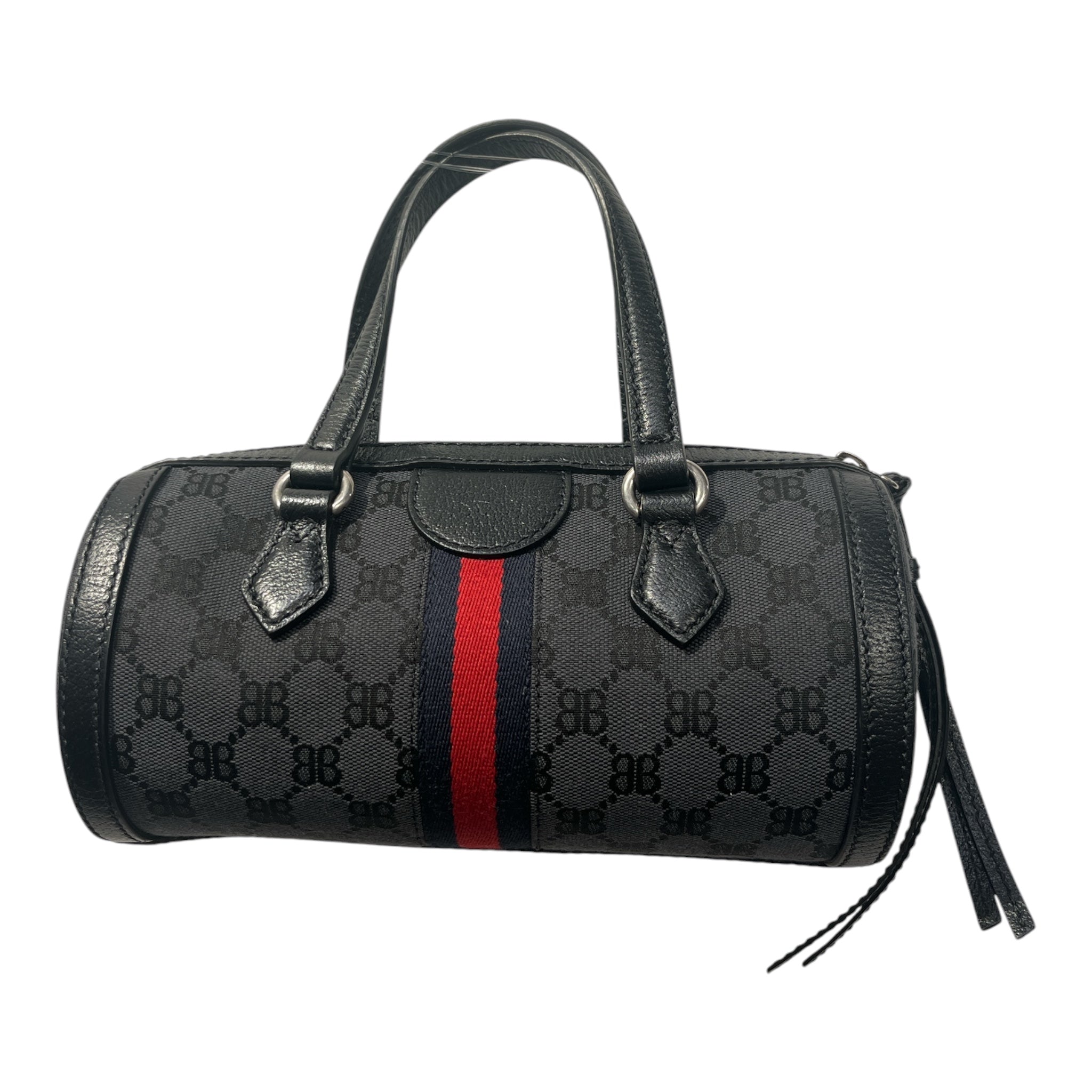 BALENCIAGA/Hand Bag/Monogram/Leather/BLK/BB X GUCCI HACKER PROJECT view 2