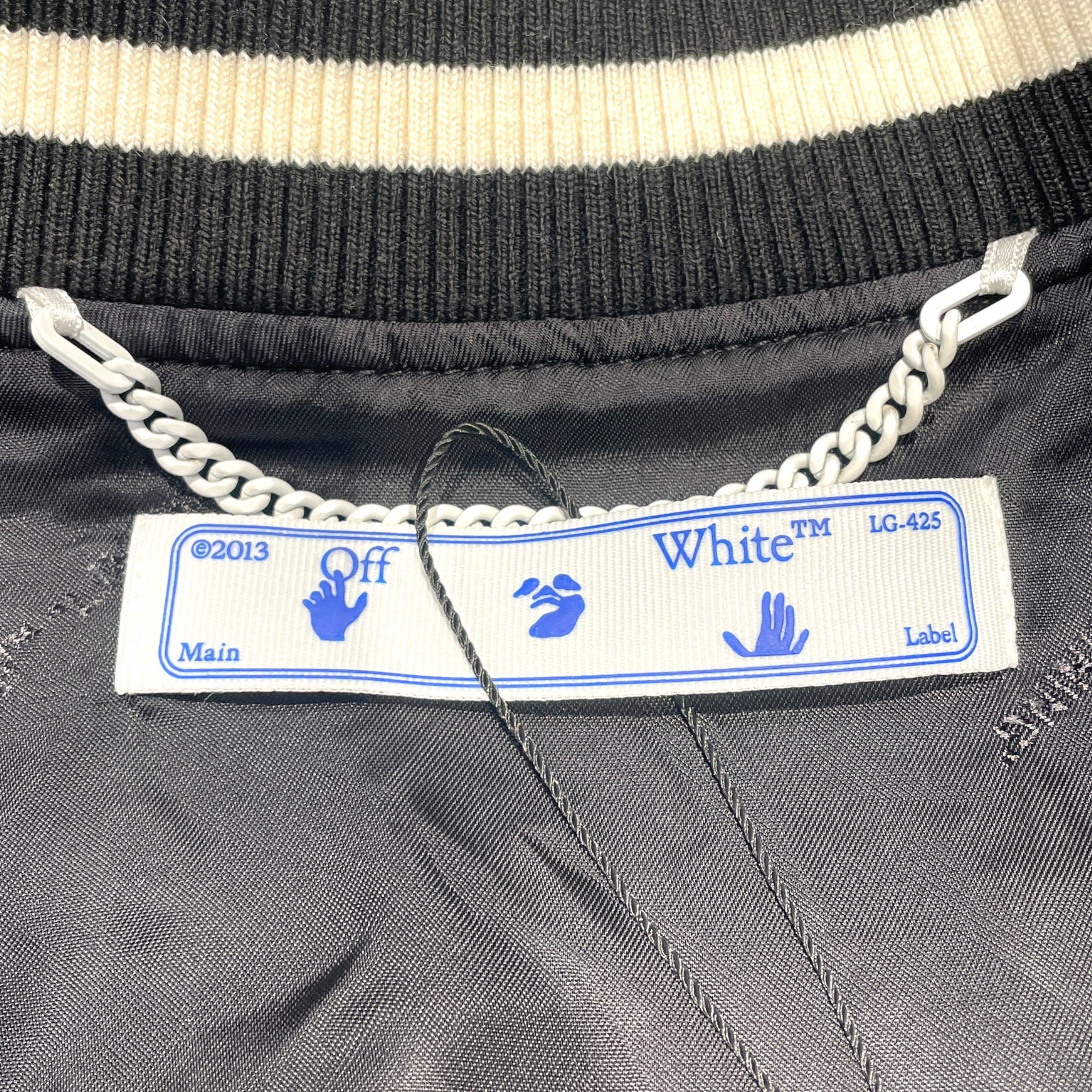 OFF-WHITE/Souvenir Jkt/M/Wool/BLK/Stripe/spring-summer '21 vars jkt view 3