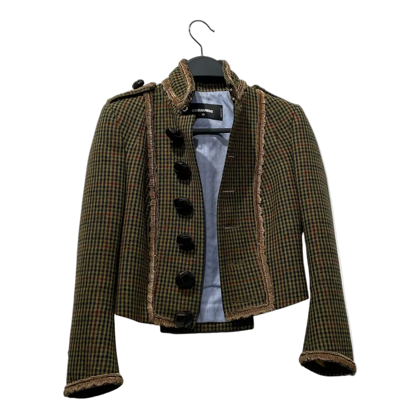 DSQUARED2/Tailored Jkt/38/Houndstooth Check/Green/ view 1
