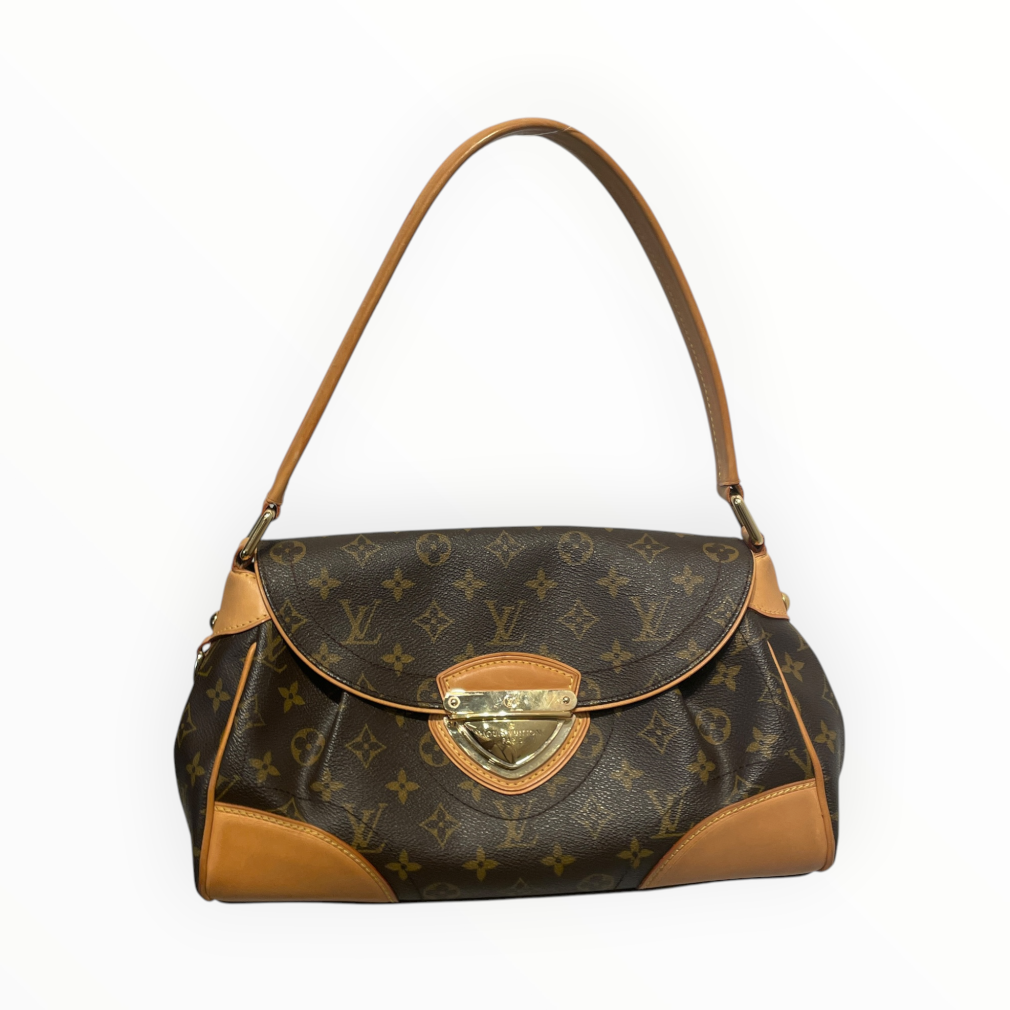 LOUIS VUITTON/Hand Bag/Monogram/Leather/BRW/Beverly MM view 1