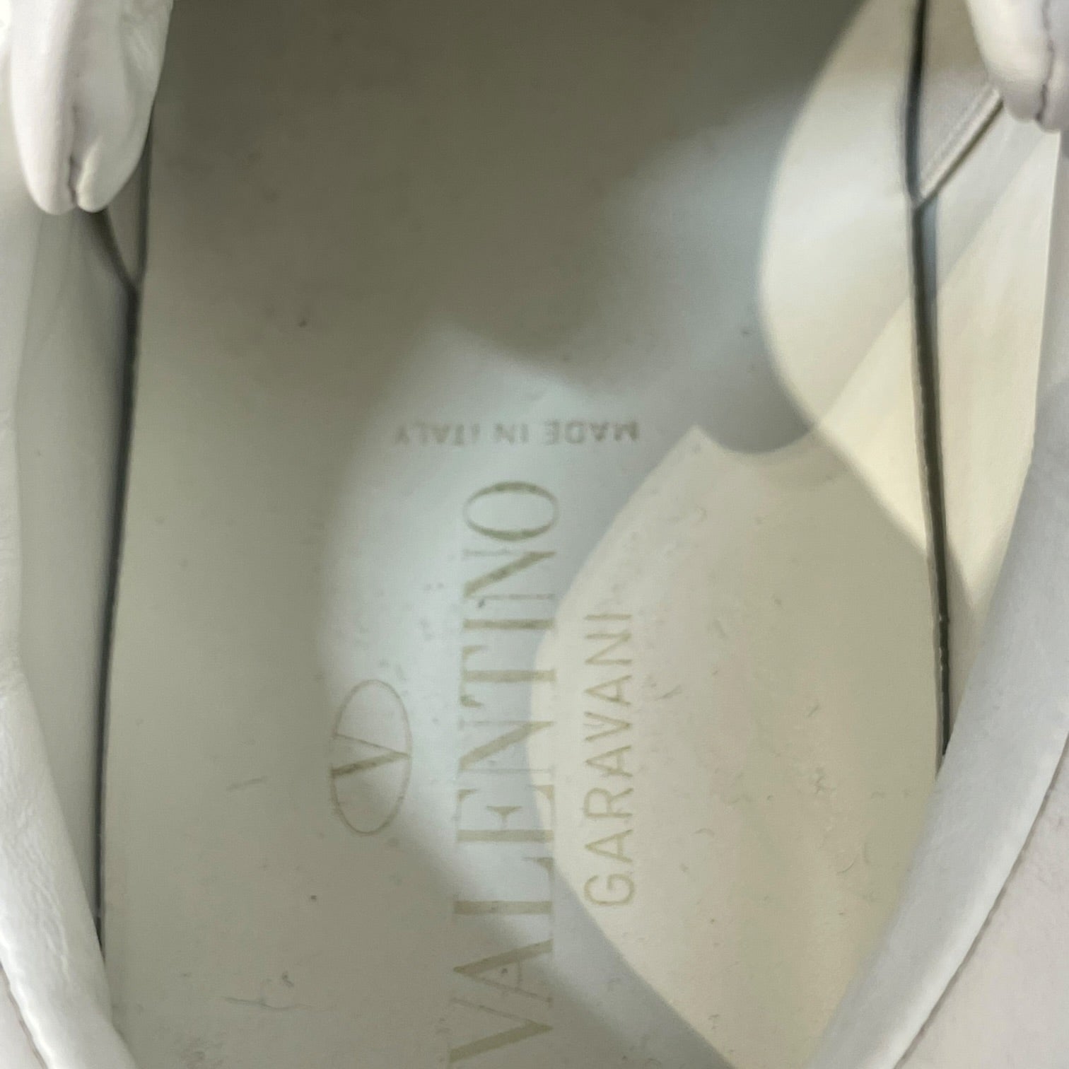 VALENTINO/Low-Sneakers/EU 37/Leather/WHT/punk leather sneaker view 3