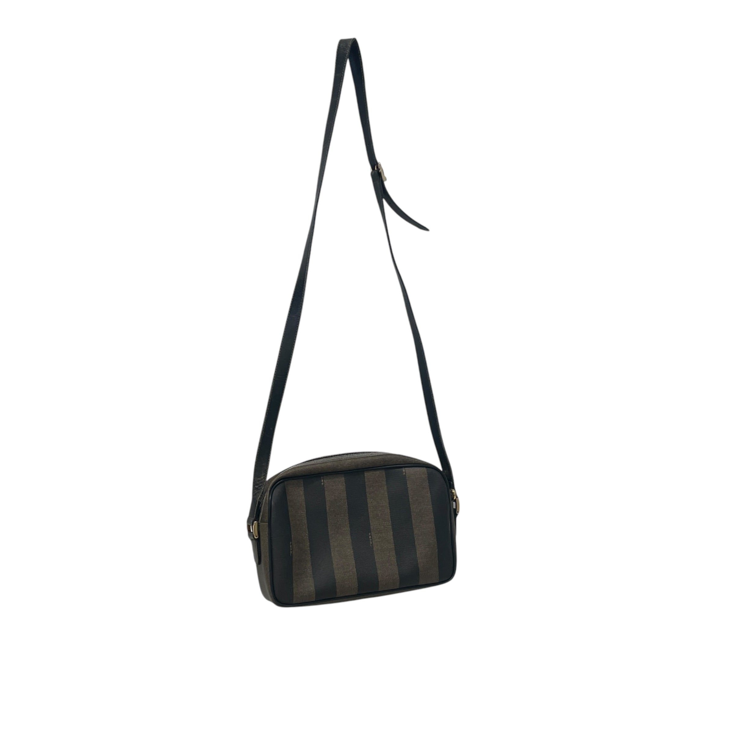 FENDI/Bag/Stripe/Leather/BRW/Stripped Cross body view 2