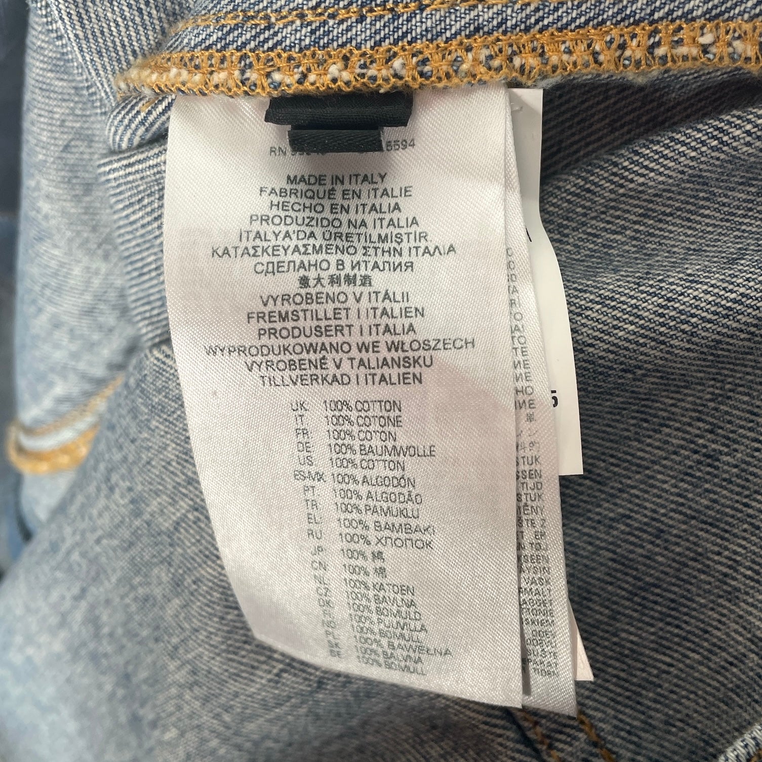 DIESEL/Denim Jkt/L/Denim/BLU/GREY SHOULDERS BLACK TAG TRKR view 4
