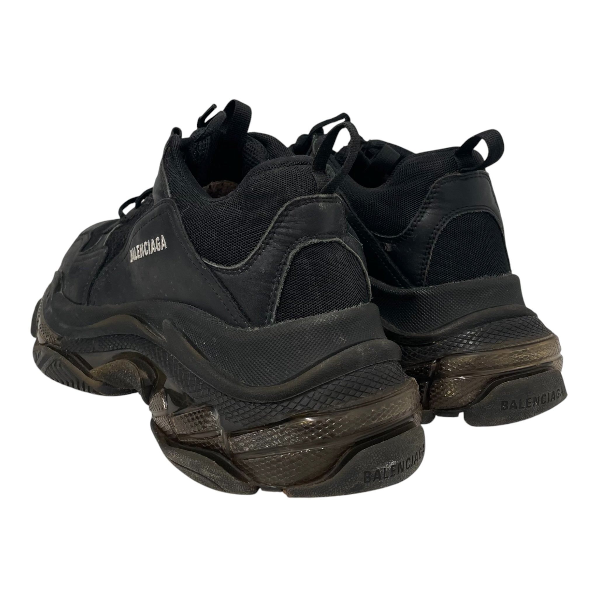 BALENCIAGA/Low-Sneakers/US 10/Leather/BLK/TRIPLE S view 2