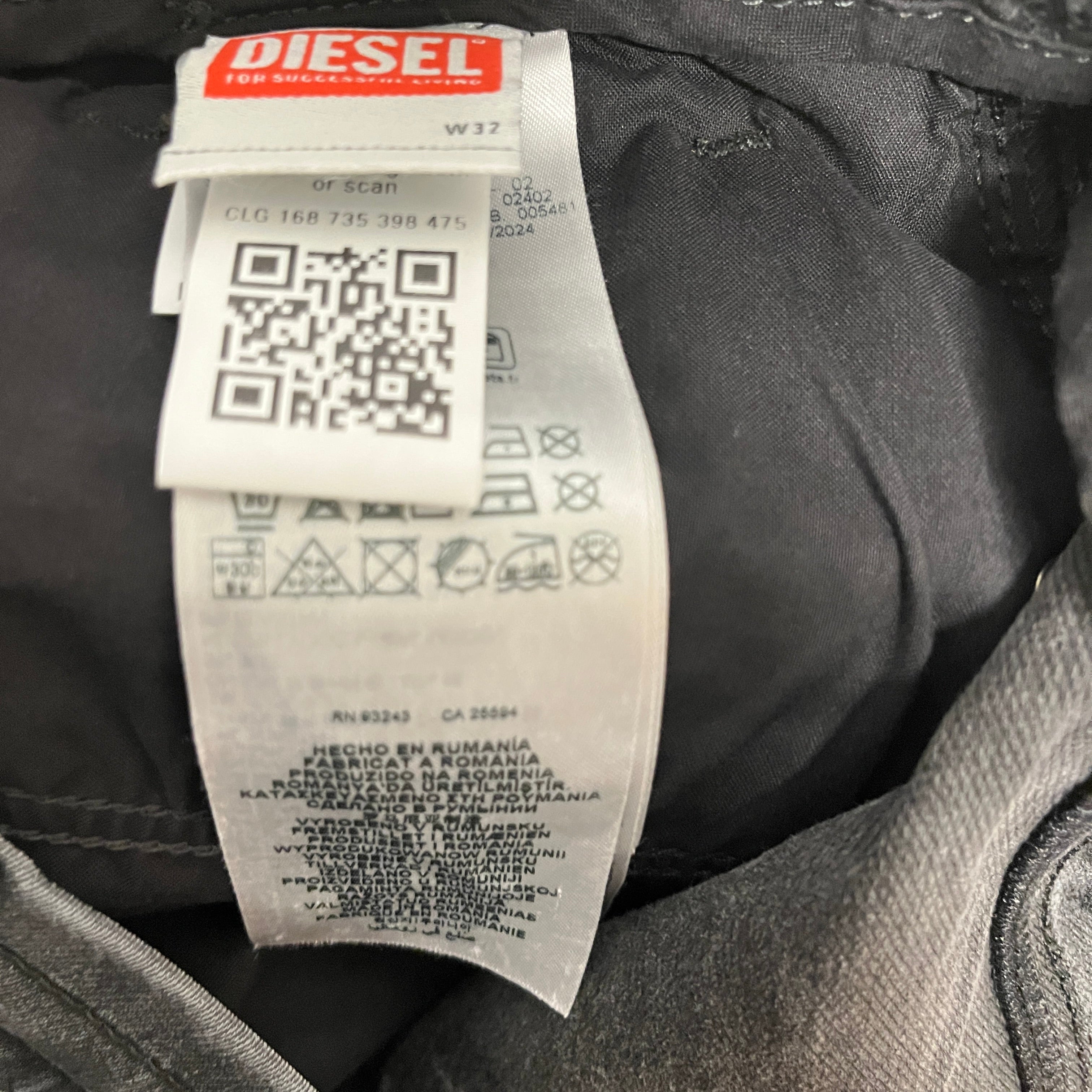 DIESEL/Straight Pants/32/Denim/BLK/Distressed/D-STRUKT-B JOGG BNWT view 4