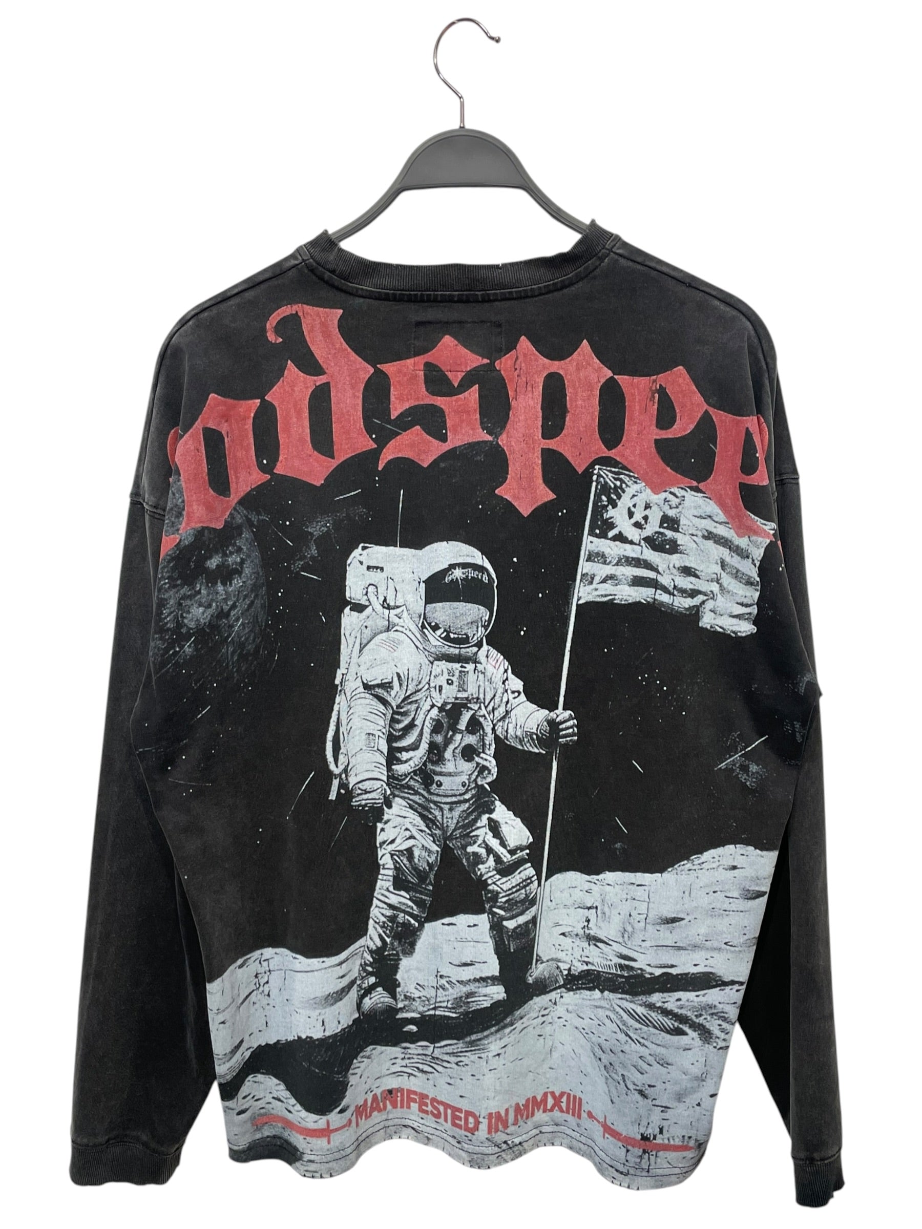 GODSPEED NEW YORK/LS T-Shirt/M/Cotton/BLK/astronaut back graphic view 2