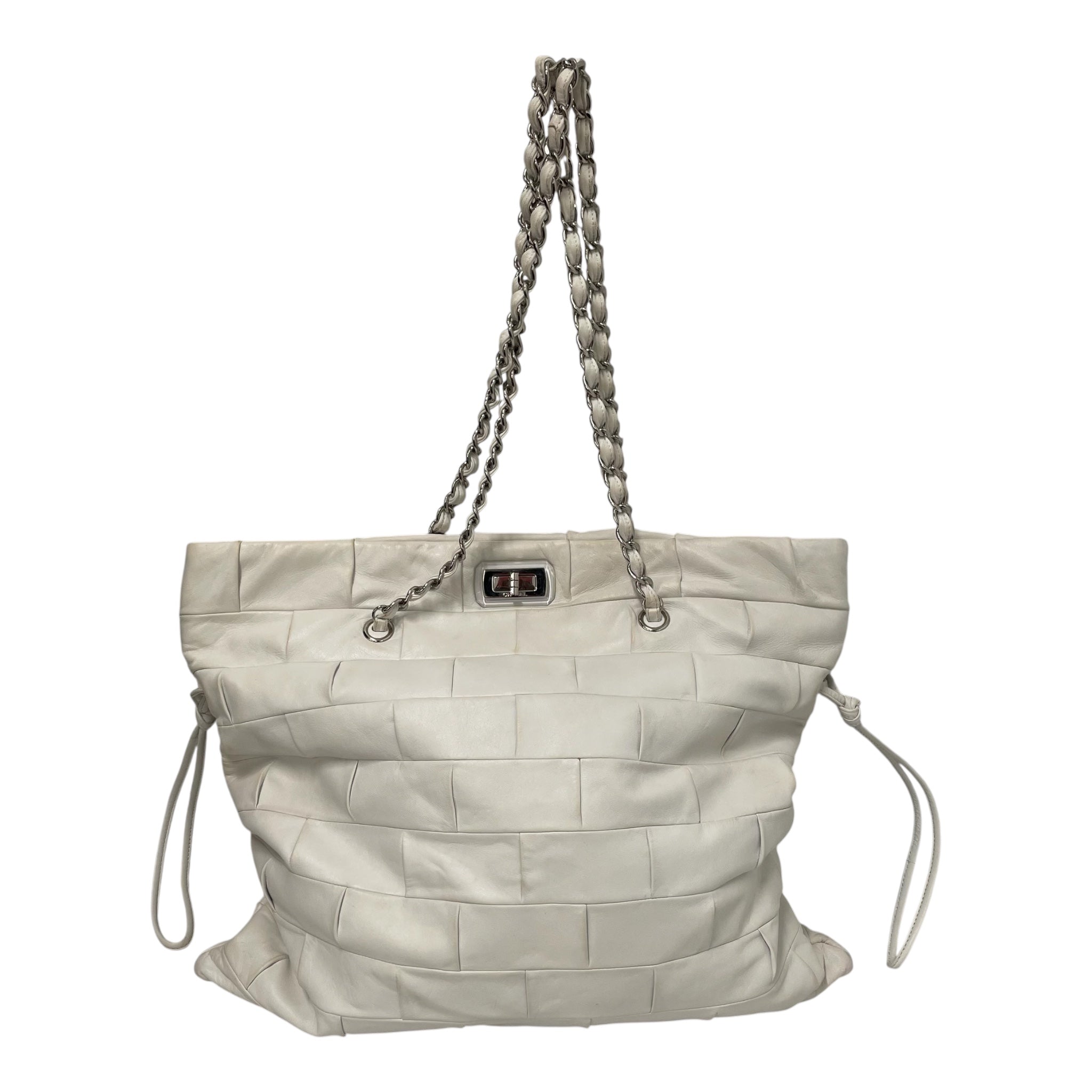 CHANEL/Tote Bag/Leather/WHT/PATCHWORK LEATHER TOTE view 1