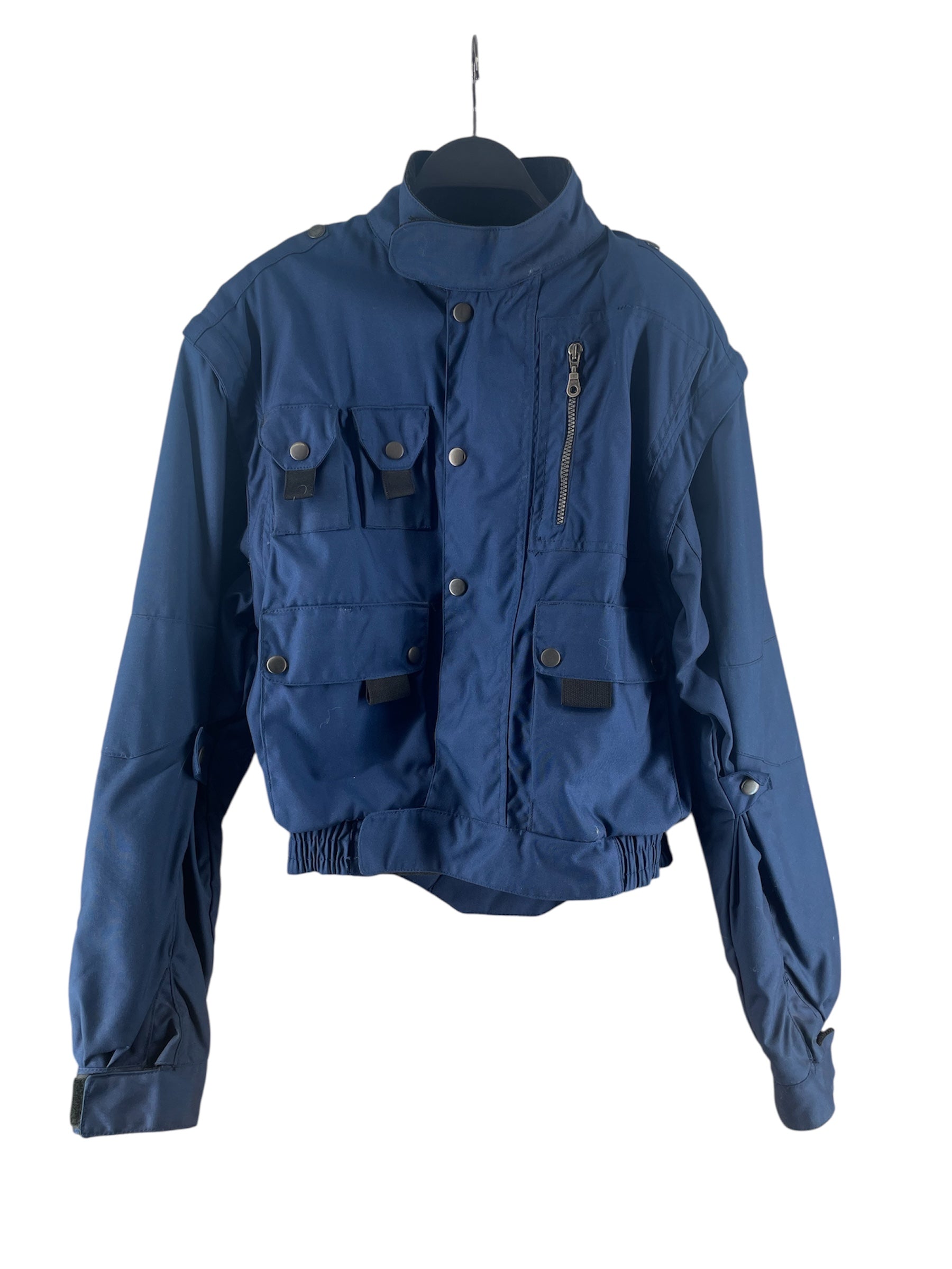 FRANK THOMAS/Jacket/S/Cotton/BLU/RIDING JACKET SHOULDER PADS view 1