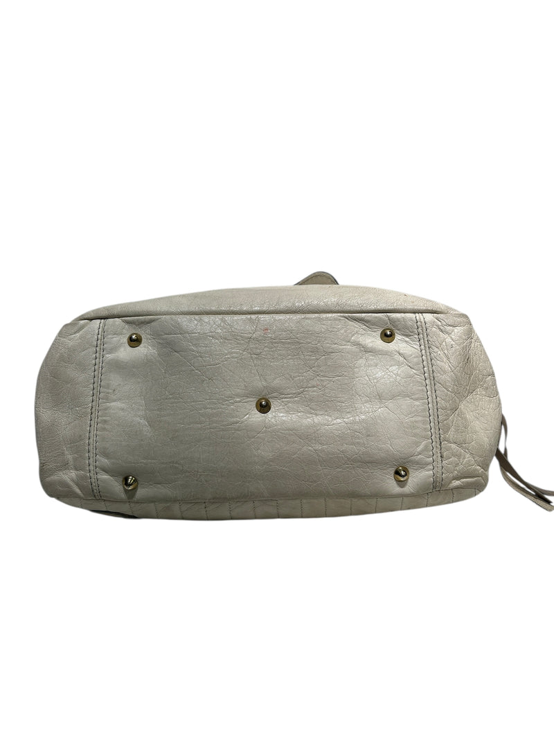Chloe/Bag/Leather/CRM/ZIPPER BAG GOLD HARDWARE