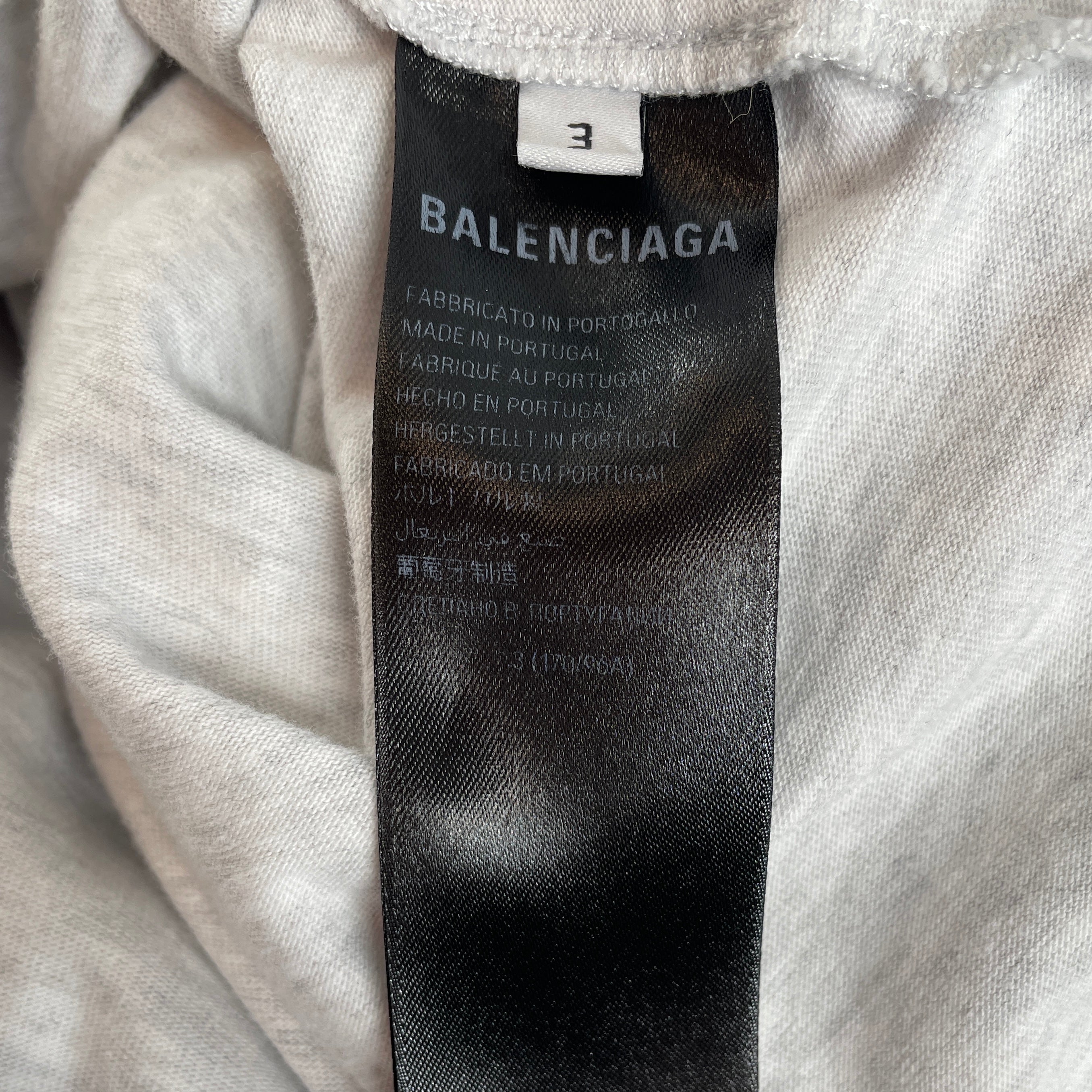 BALENCIAGA/T-Shirt/3/Cotton/GRY/ARCHIVE 2023 883/1000 view 4