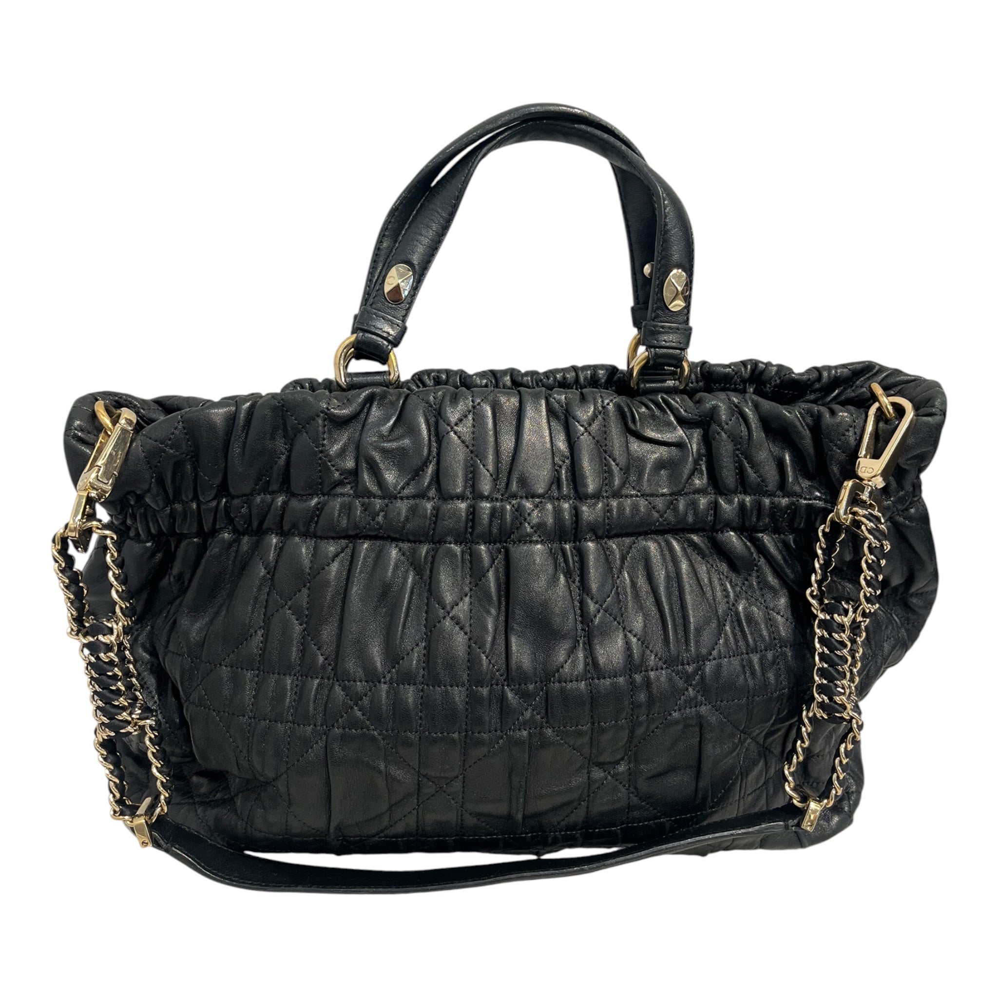Christian Dior/Tote Bag/Leather/BLK/CANNAGE DELICES GAUFRE view 1