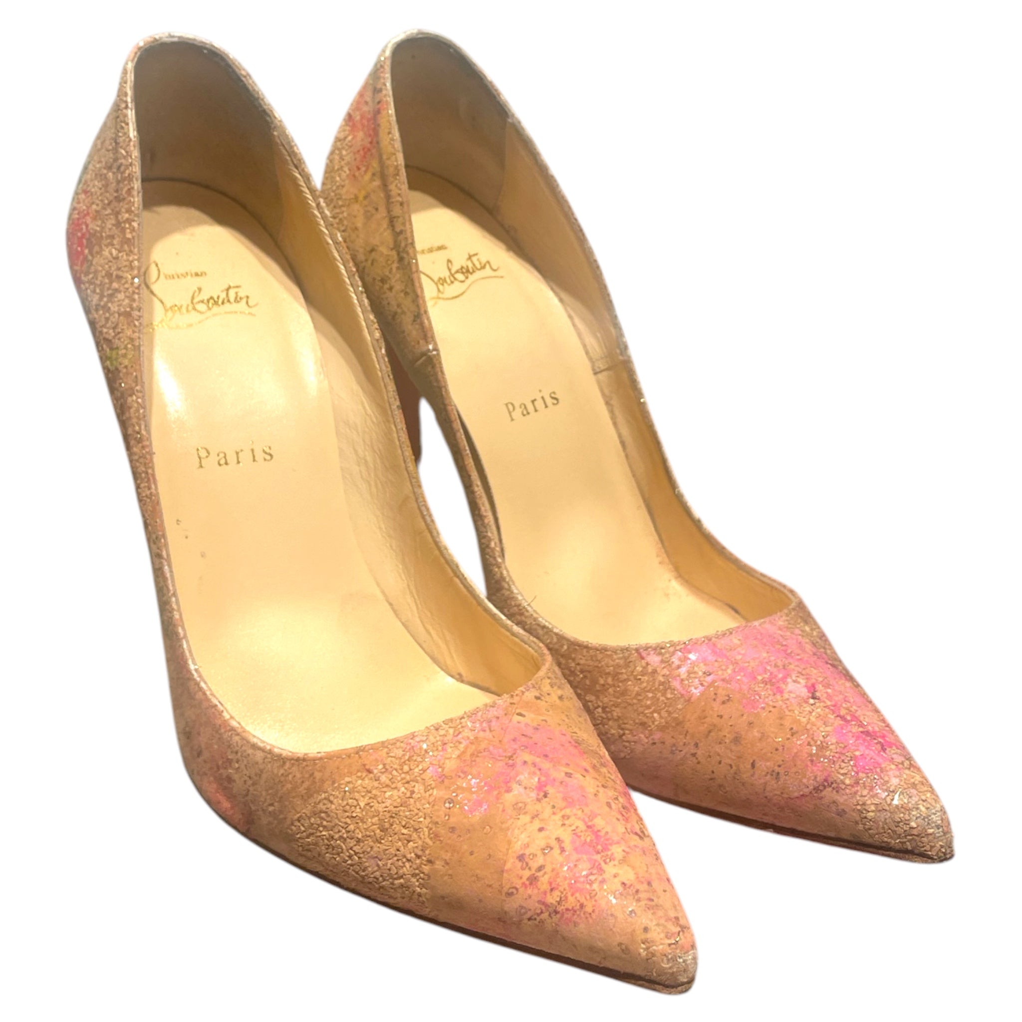 Christian Louboutin/Heels/EU 38.5/CML/SO KATE CORK BLOOMING view 1